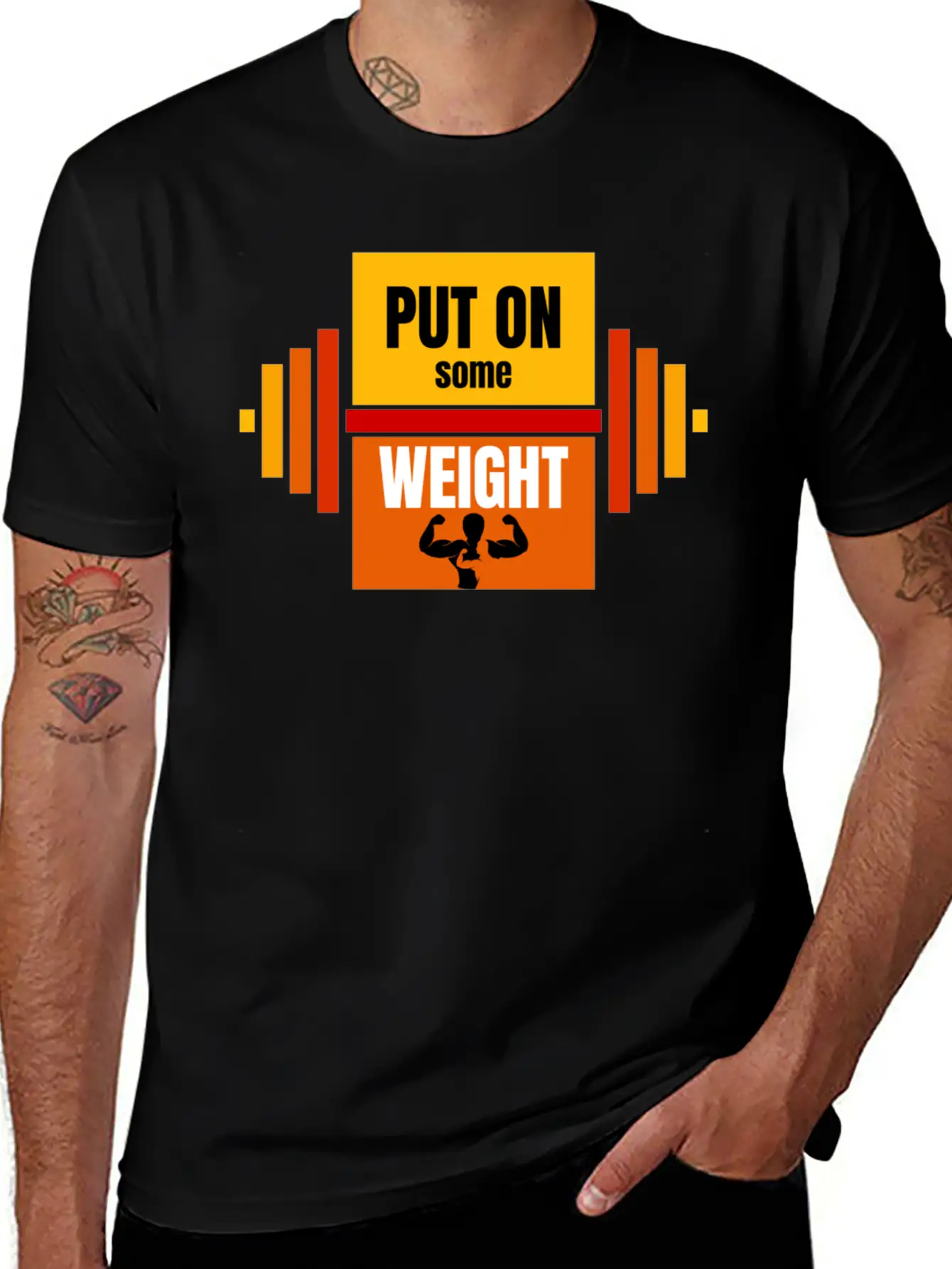 Put On Some Weight T-Shirt Vector Design Basic Graphic T-Shirt – Daily Comfort In Soft Cotton