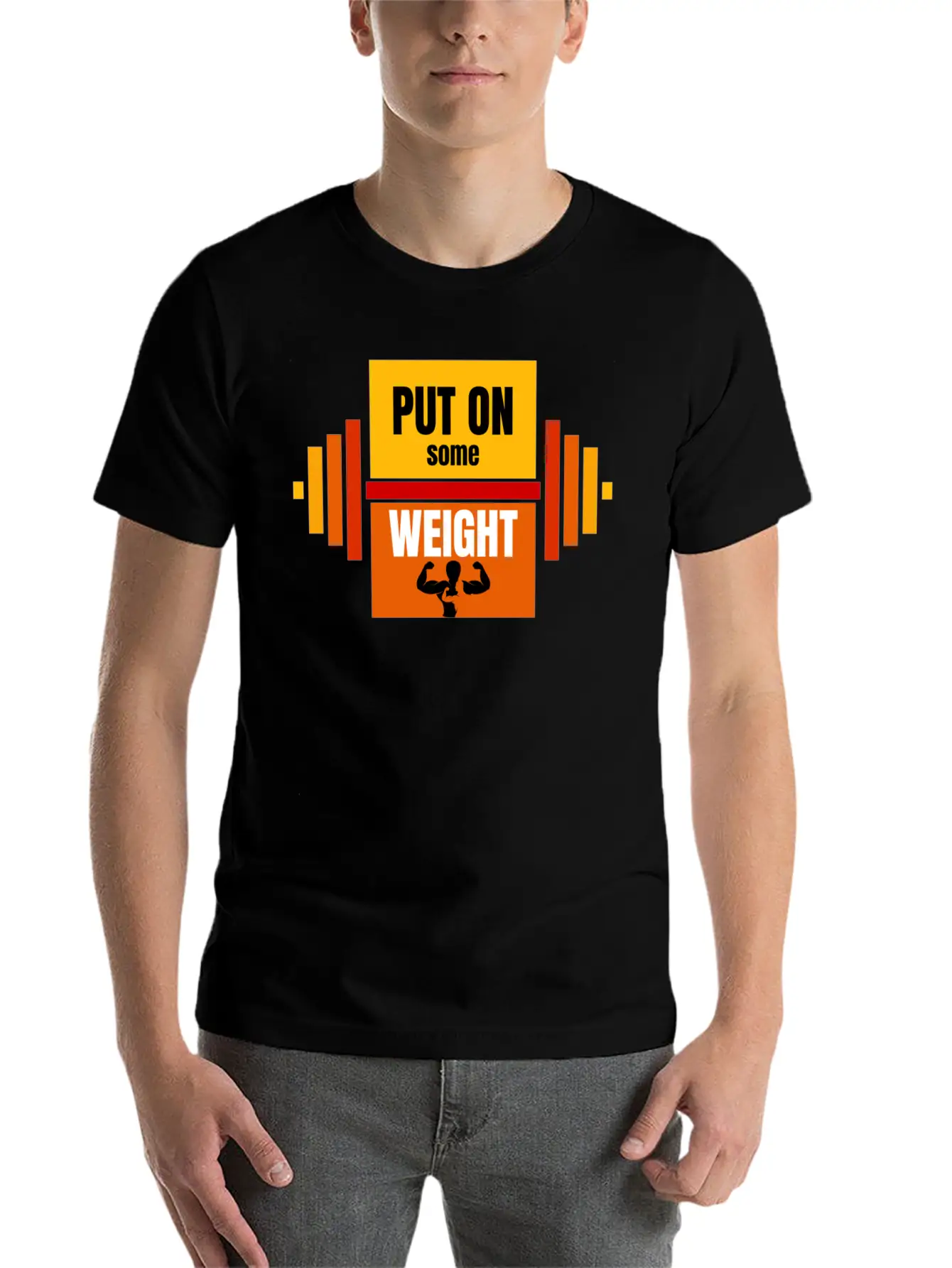 Put On Some Weight T-Shirt Vector Design Basic Graphic T-Shirt – Daily Comfort In Soft Cotton