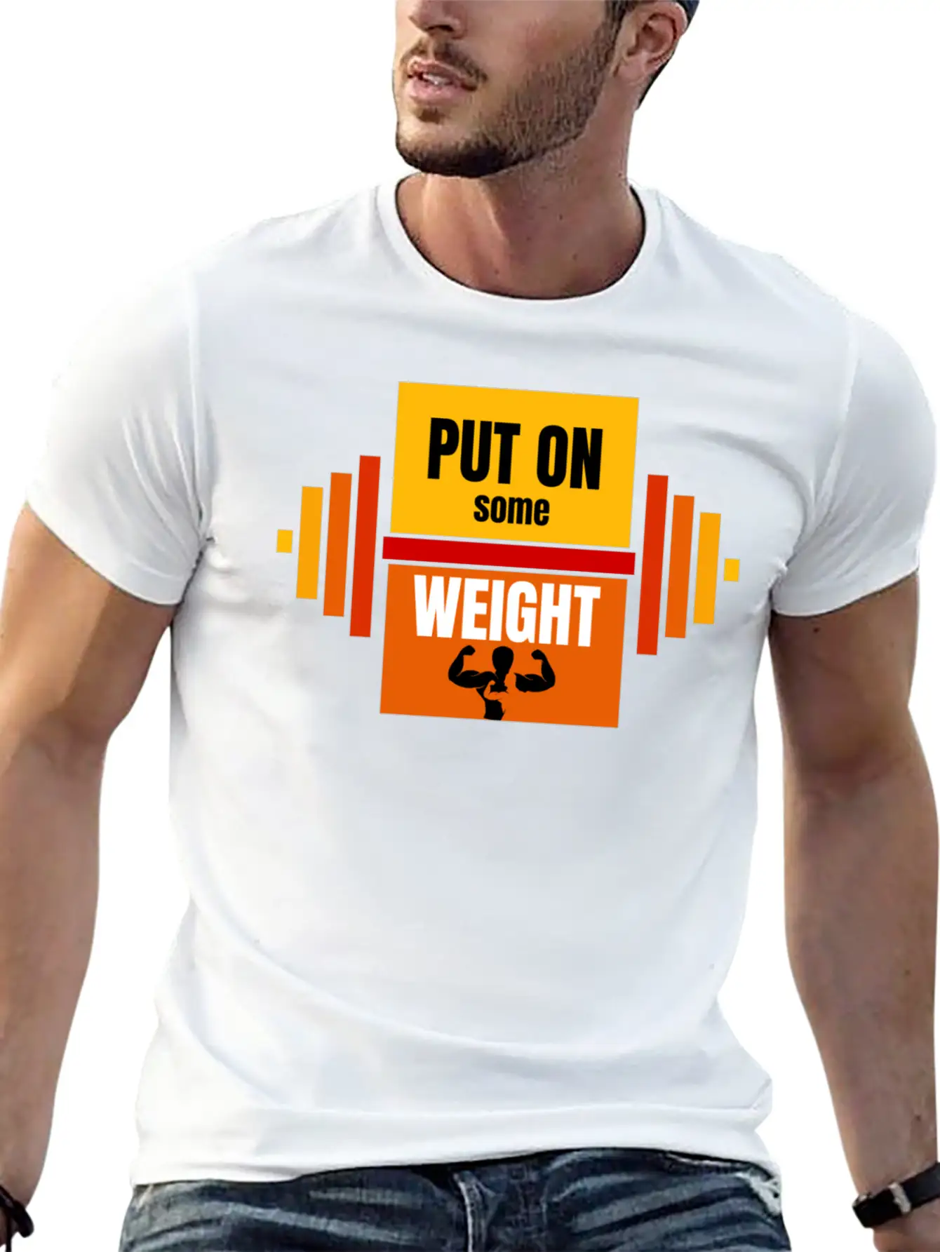 Put On Some Weight T-Shirt Vector Design Basic Graphic T-Shirt – Daily Comfort In Soft Cotton