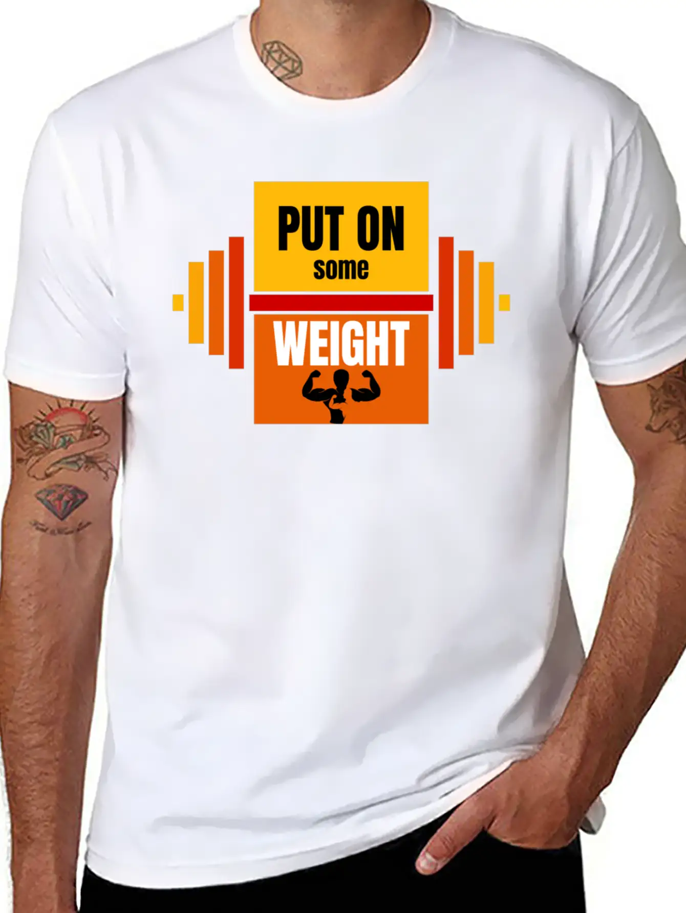 Put On Some Weight T-Shirt Vector Design Basic Graphic T-Shirt – Daily Comfort In Soft Cotton