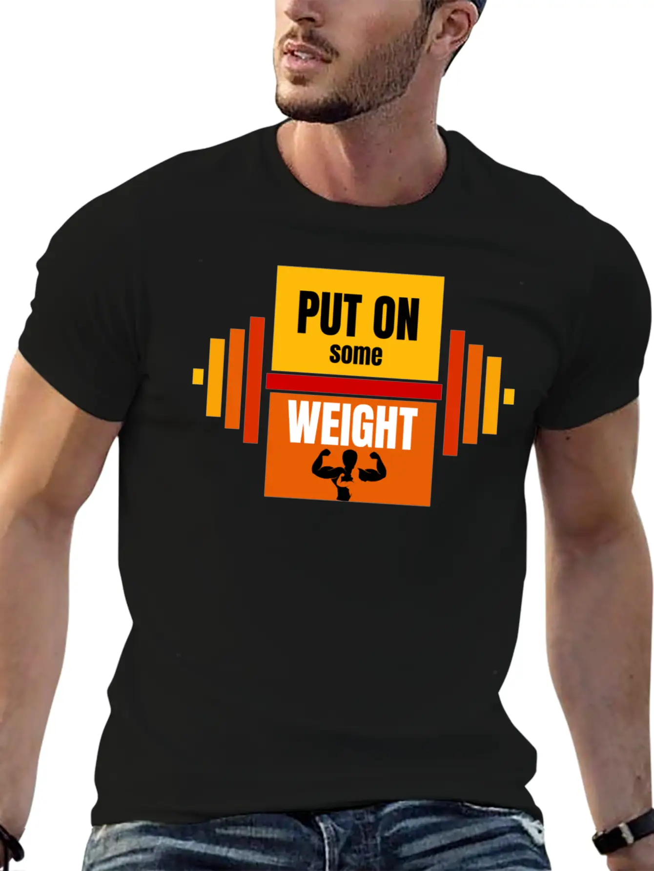 Put On Some Weight T-Shirt Vector Design Basic Graphic T-Shirt – Daily Comfort In Soft Cotton