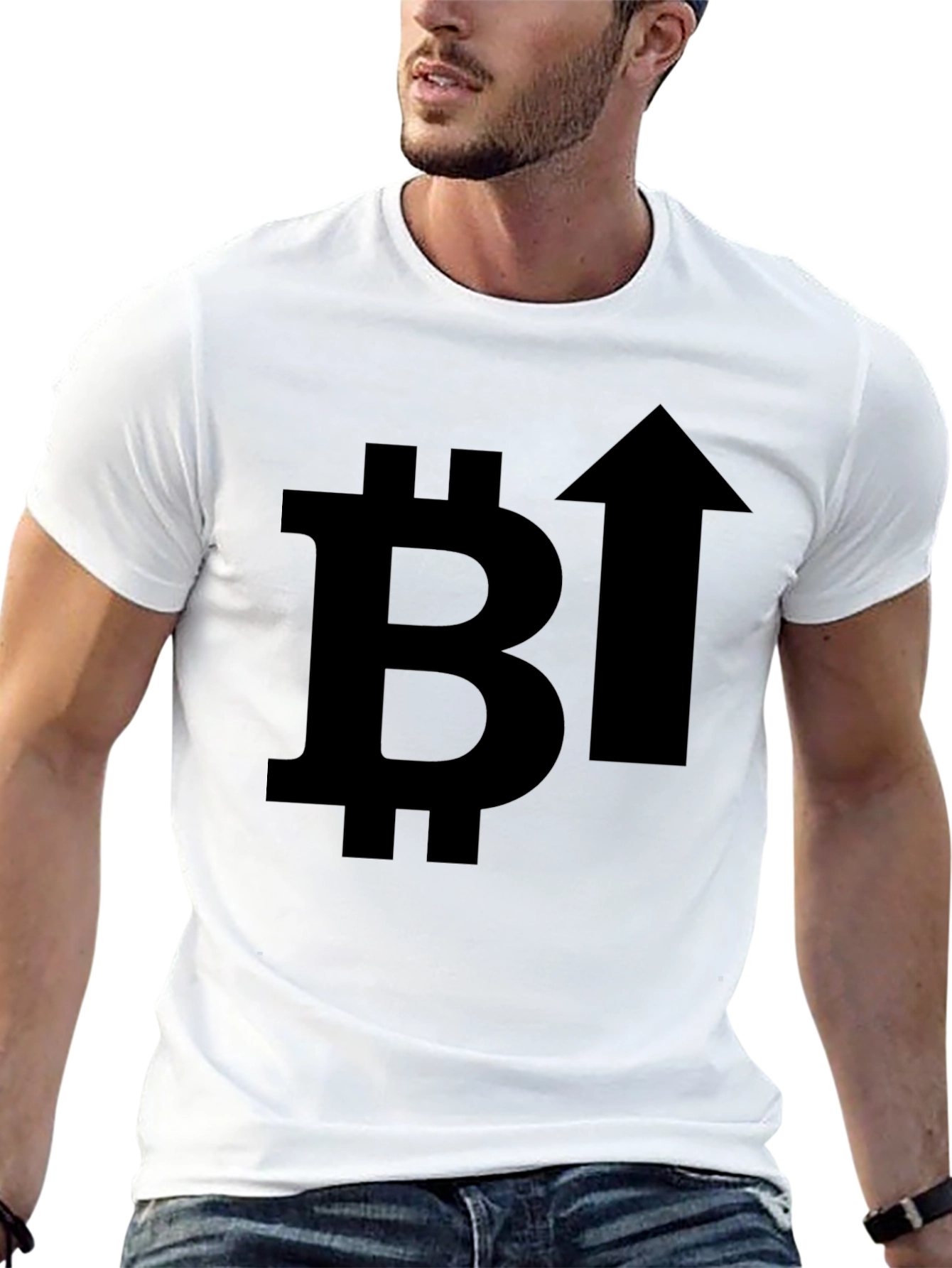 Bitcoin Up Arrow Graphic Tee