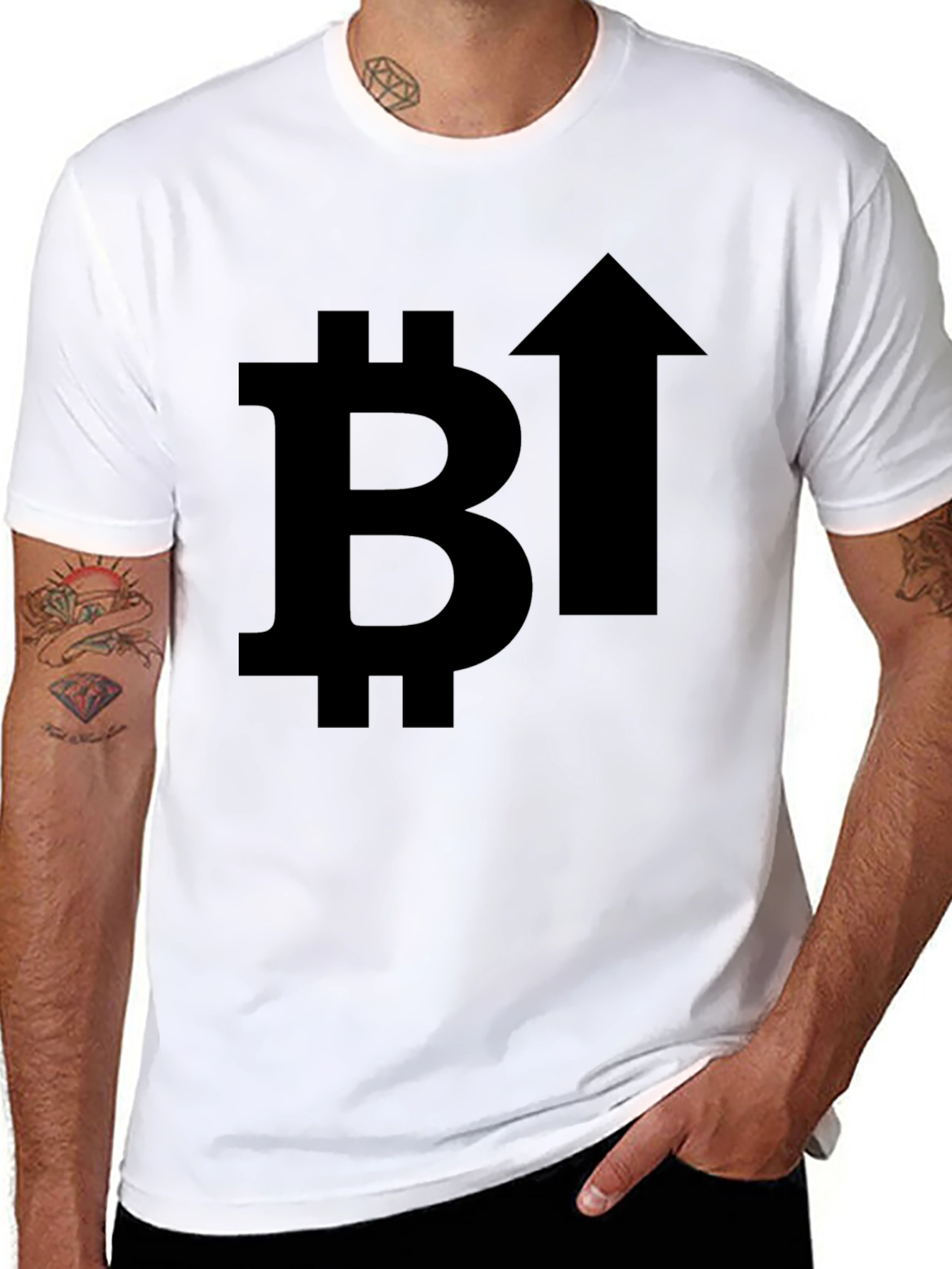 Bitcoin Up Arrow Graphic Tee