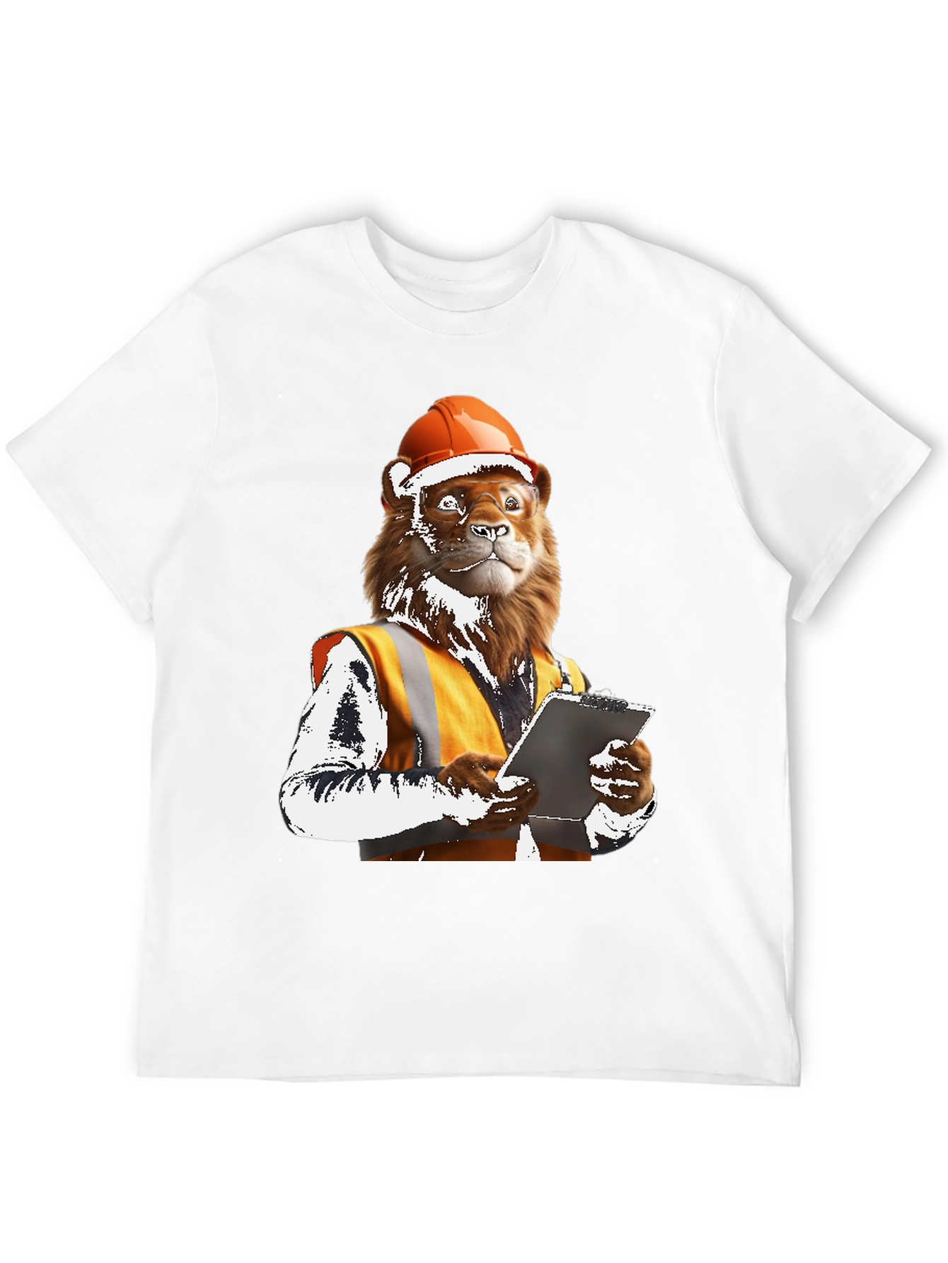Lion Construction Worker Graphic Tee