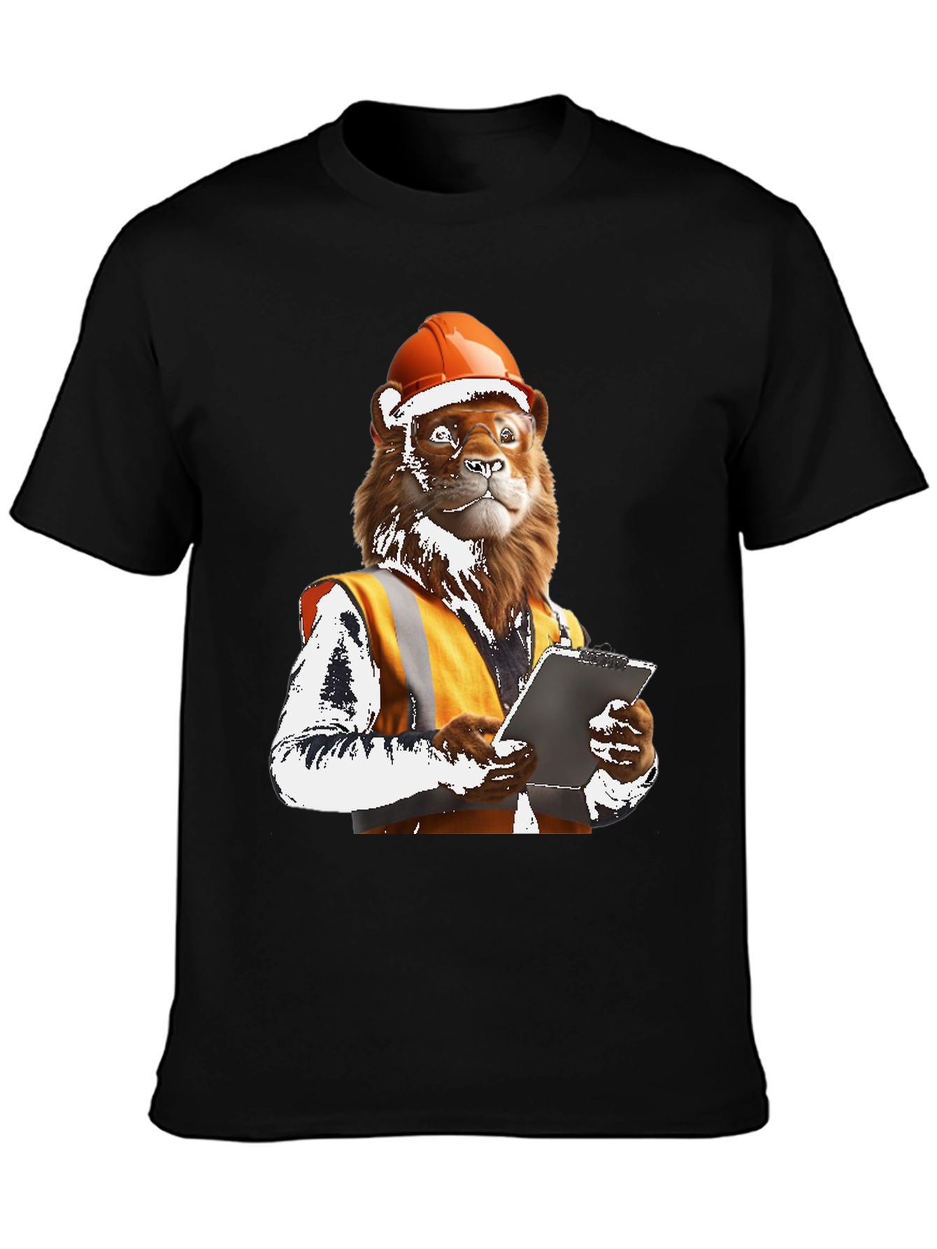 Lion Construction Worker Graphic Tee