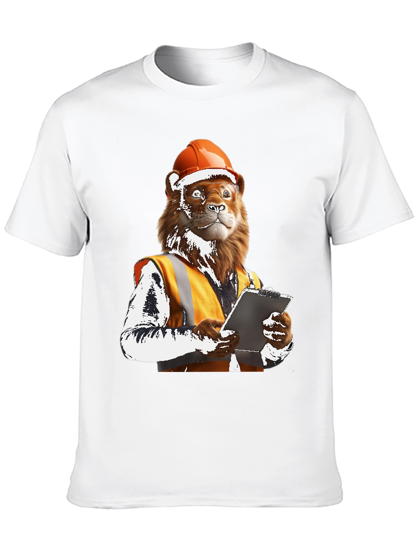 Lion Construction Worker Graphic Tee