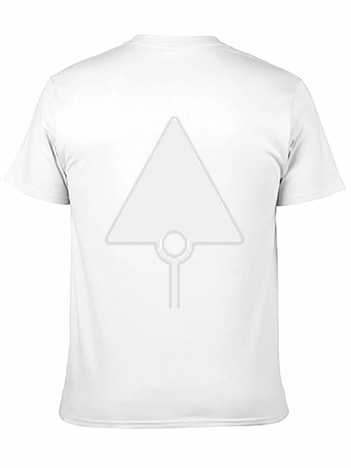 Geometric White Logo Tee - Black Cotton Casual Shirt