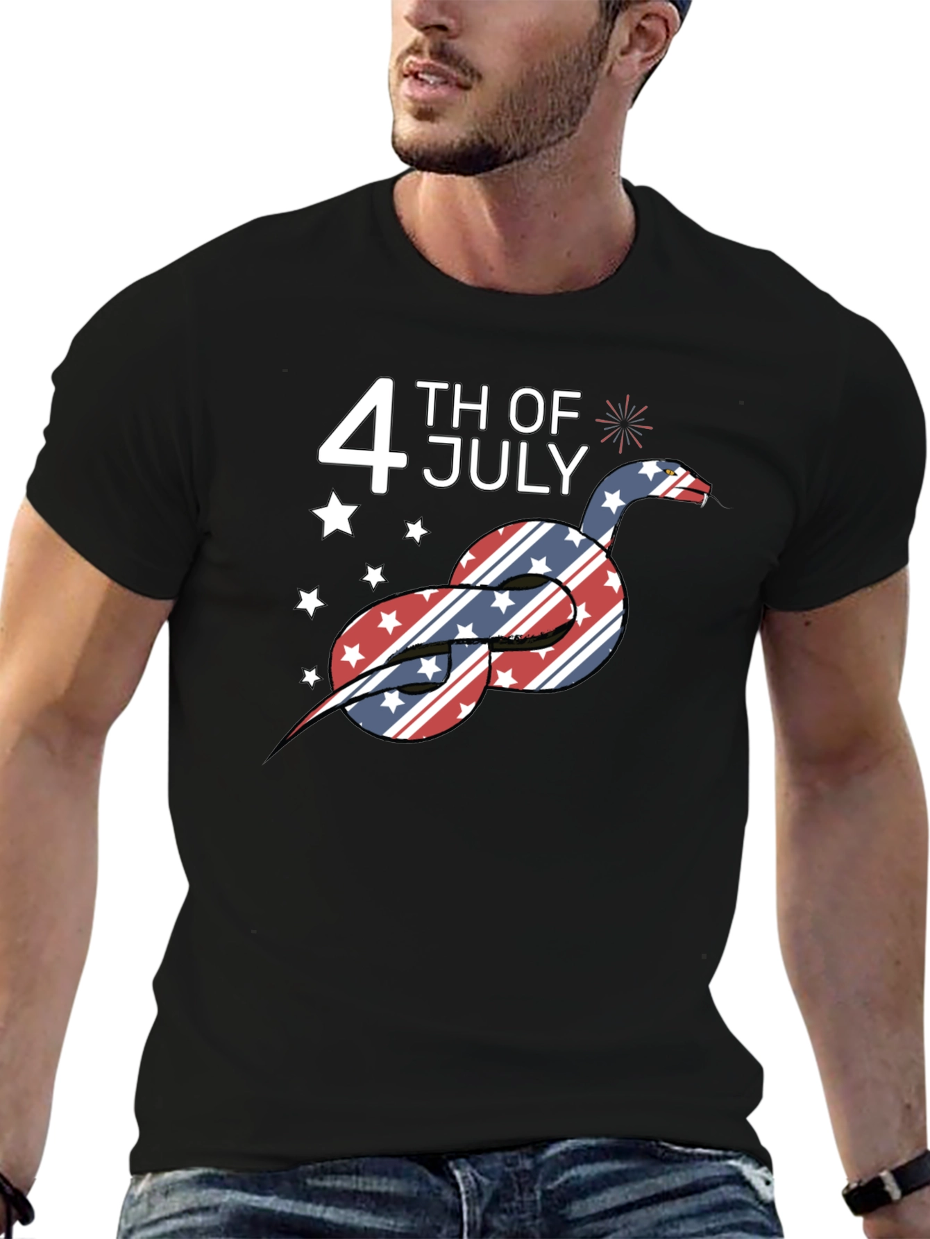 Patriotic Snake 4th of July T-Shirt