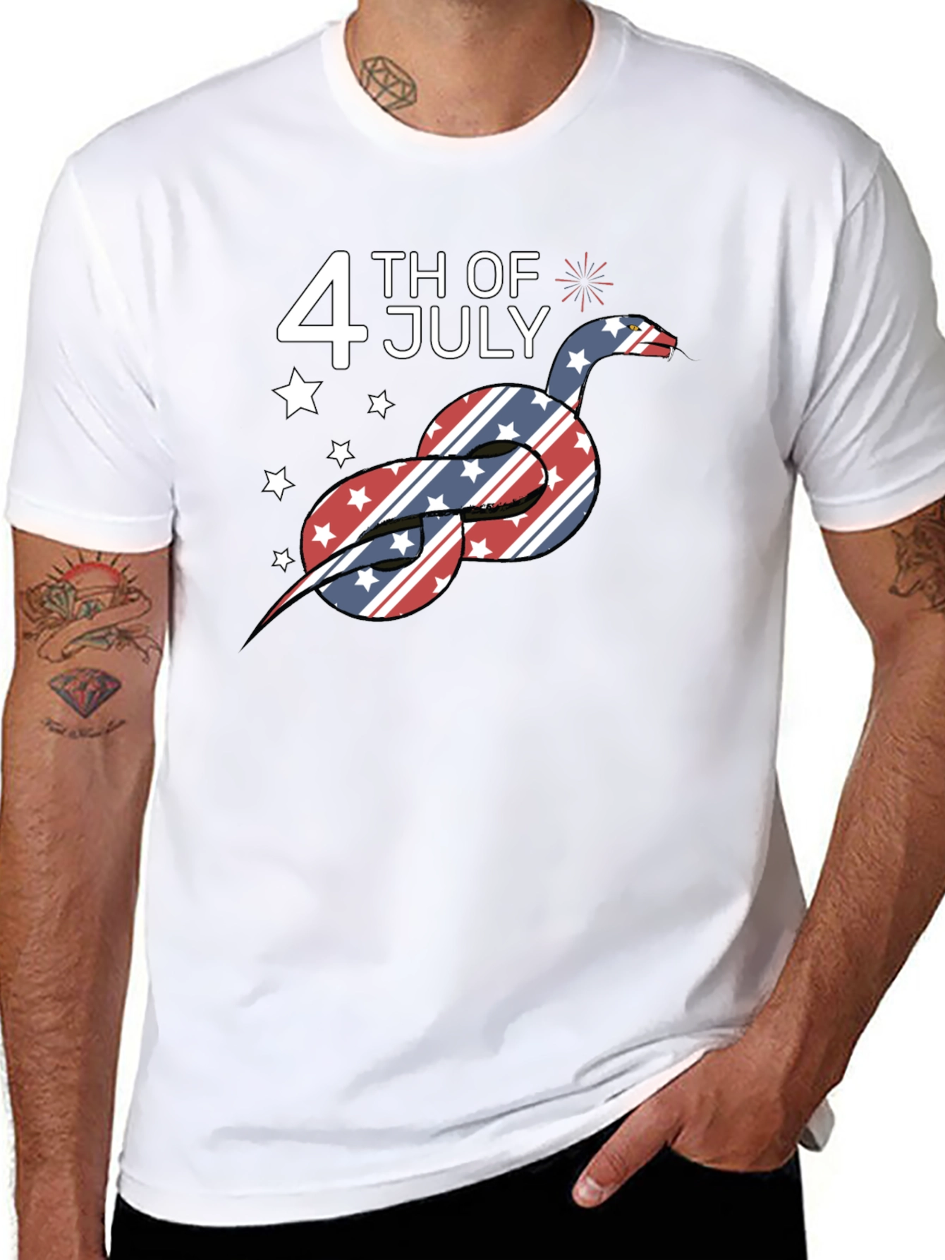 Patriotic Snake 4th of July T-Shirt