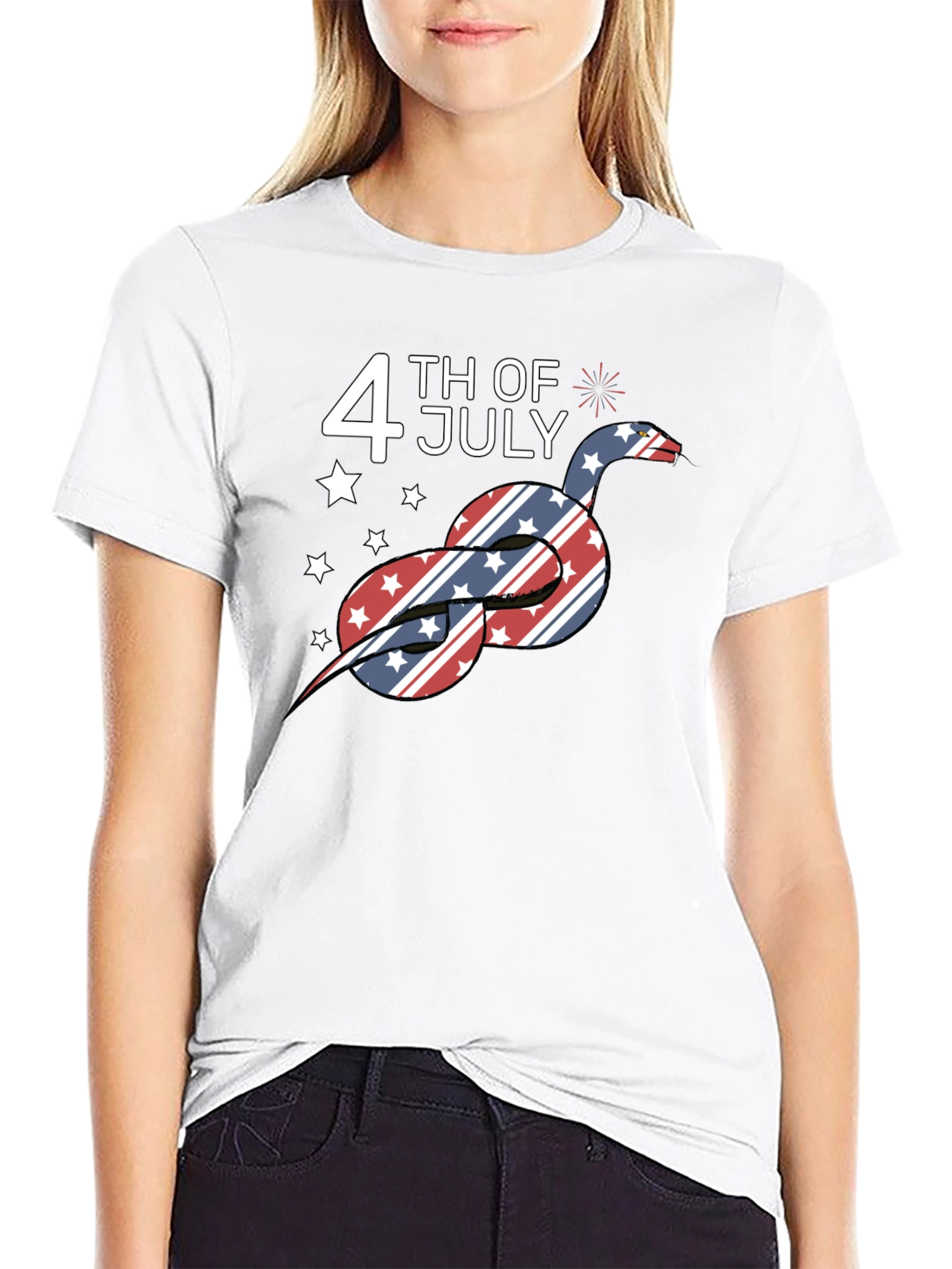 Patriotic Snake 4th of July T-Shirt