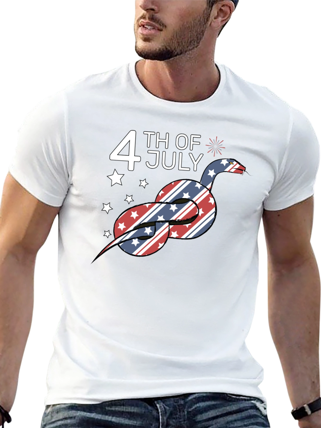 Patriotic Snake 4th of July T-Shirt