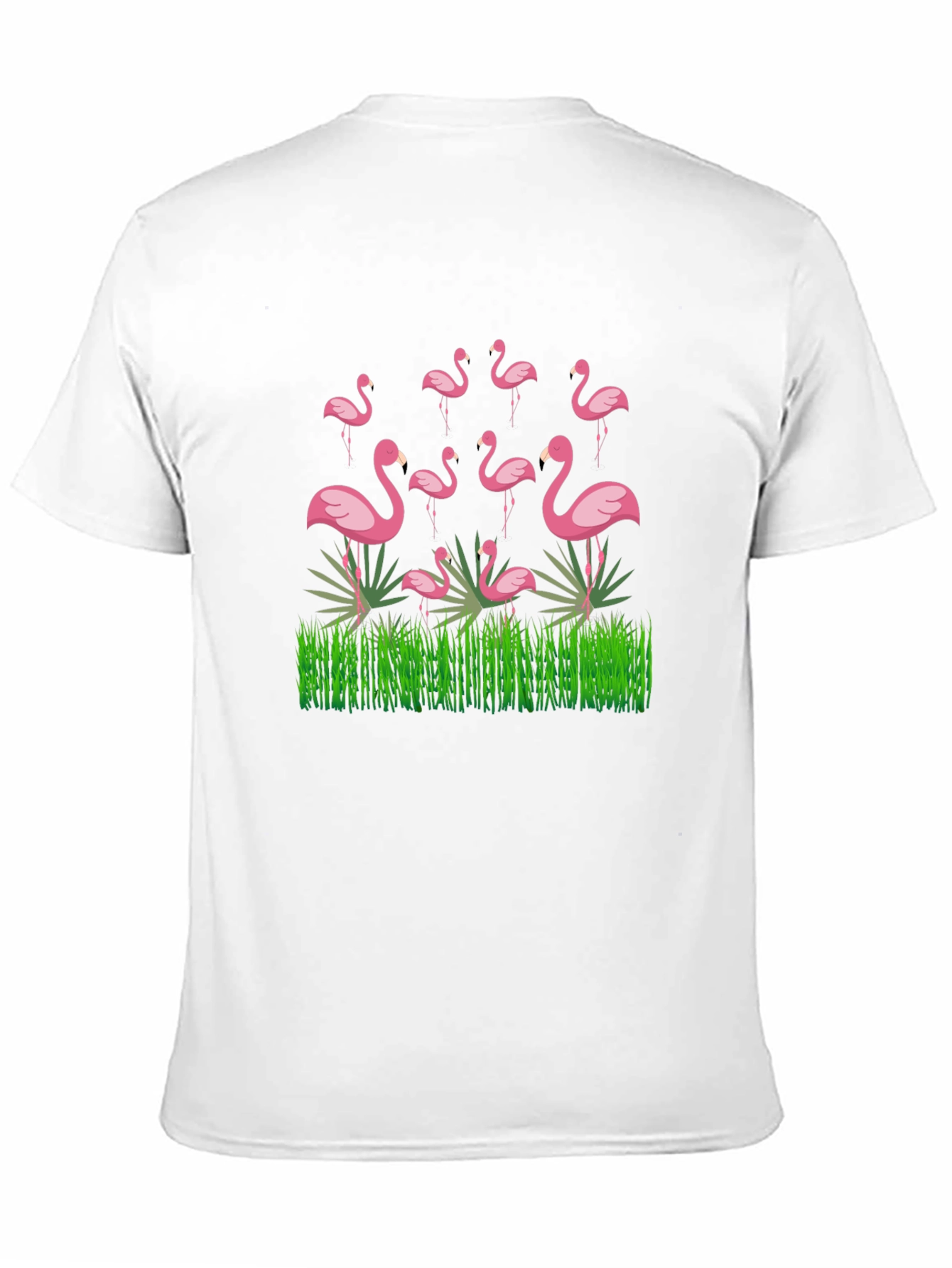 Flamingo Graphic Black T-Shirt - Tropical Bird Design