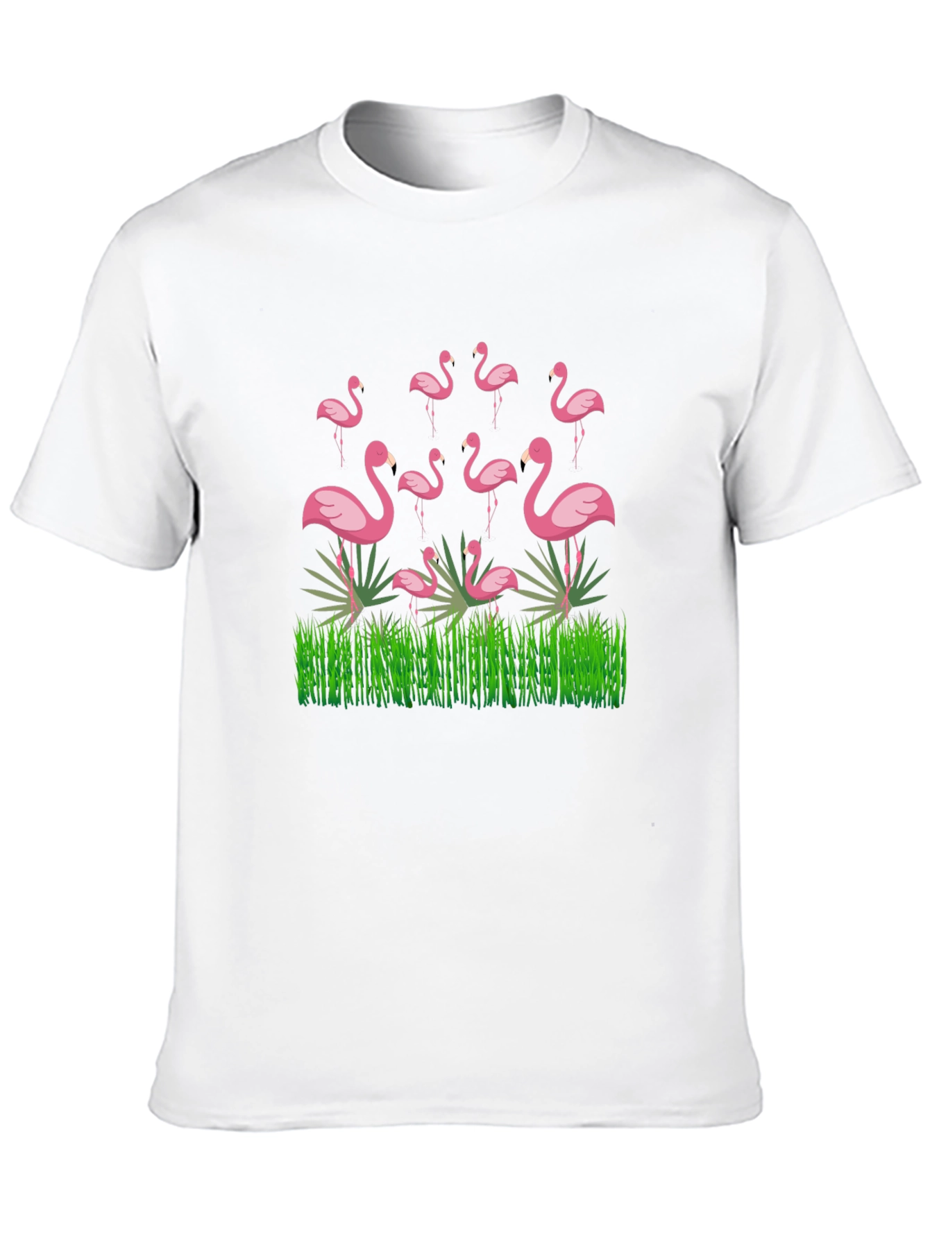 Flamingo Graphic Black T-Shirt - Tropical Bird Design