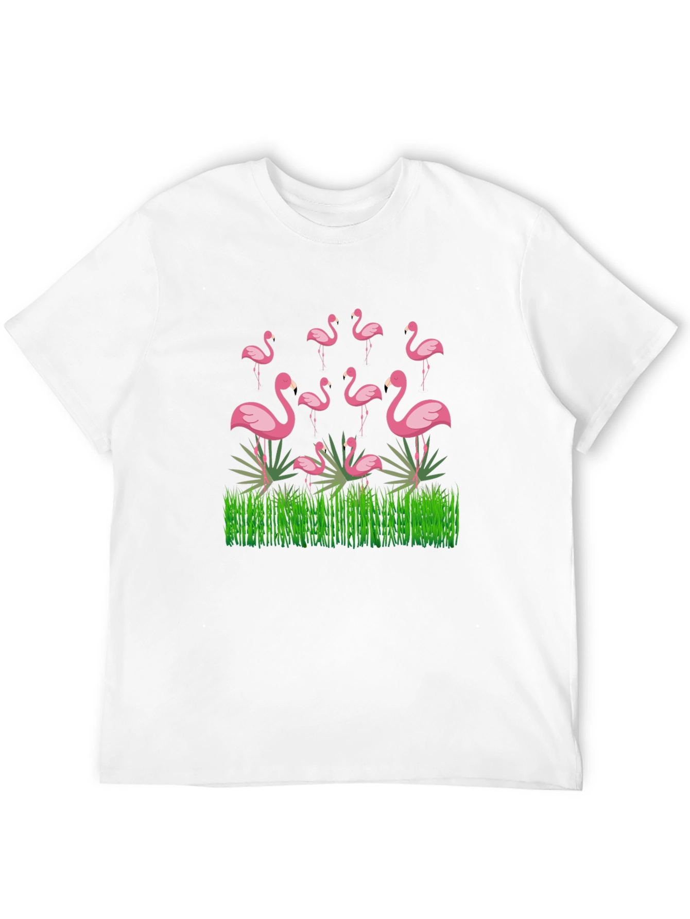 Flamingo Graphic Black T-Shirt - Tropical Bird Design