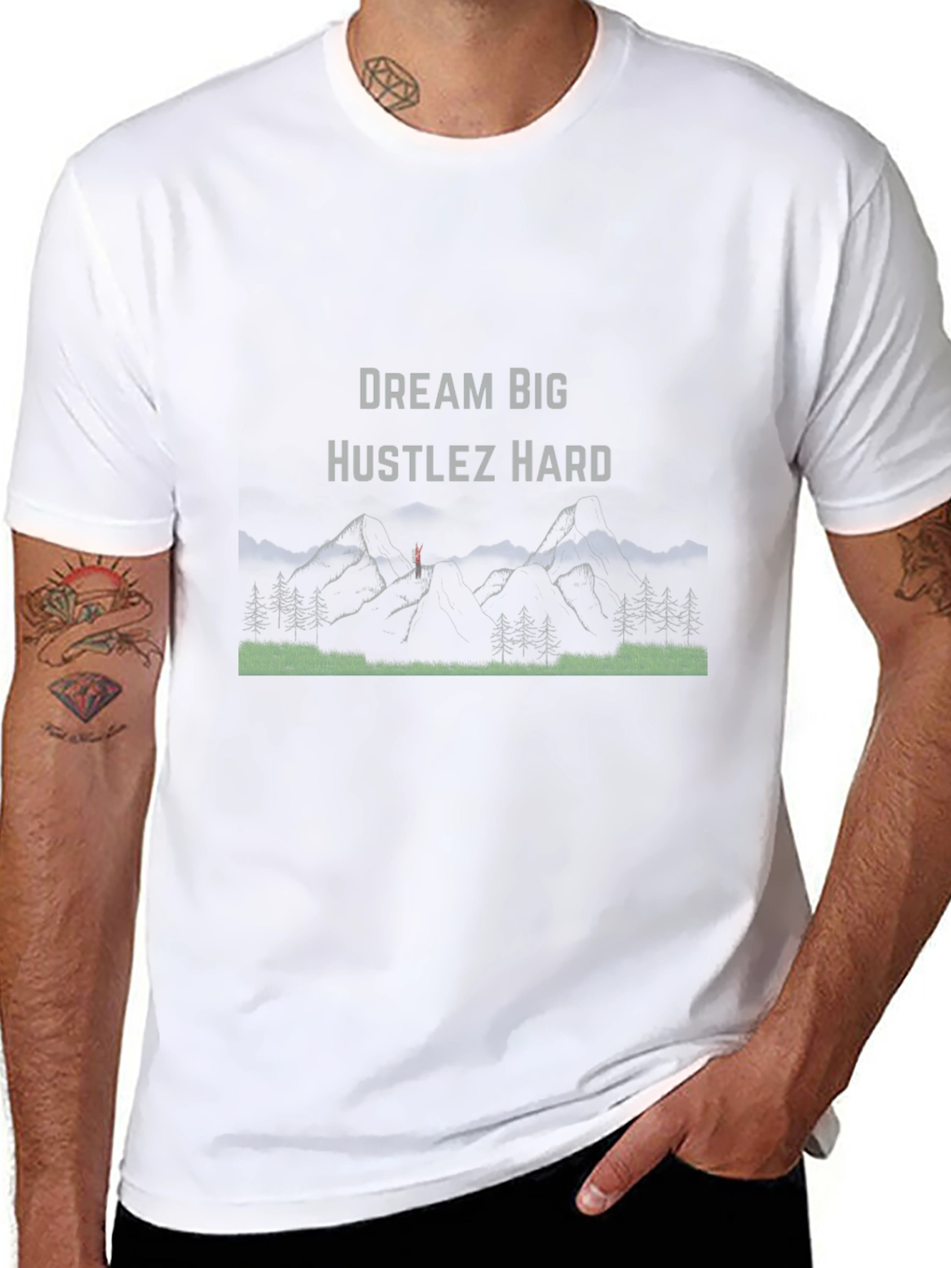Dream Big Hustlez Hard Black T-Shirt