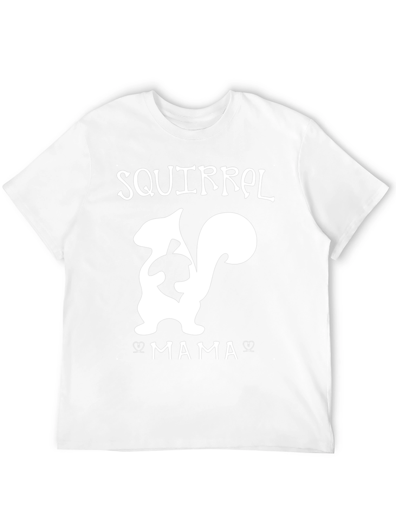 Squirrel Mama Graphic Tee - Black Cotton T-Shirt