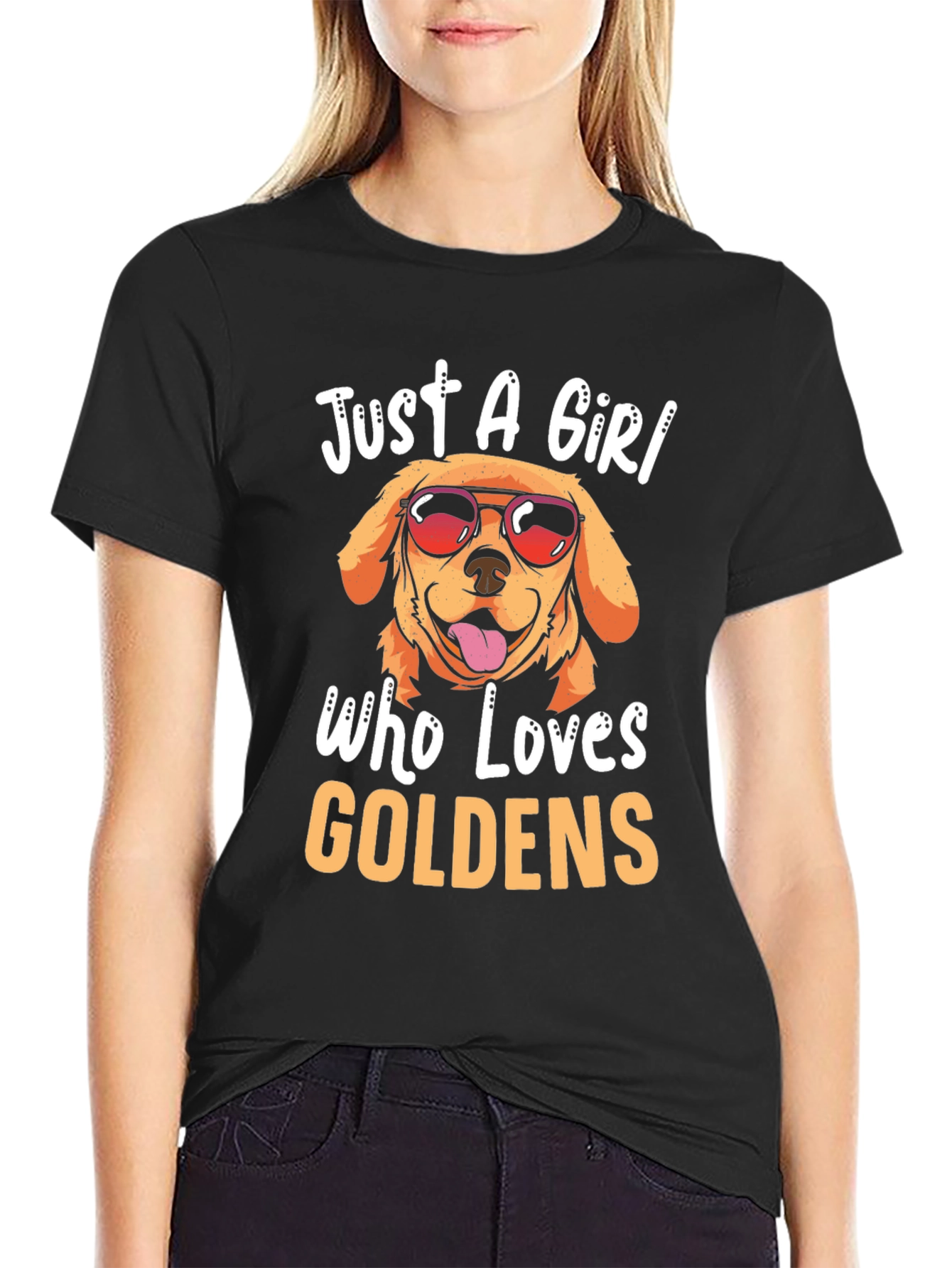 Just a Girl Who Loves Goldens T-Shirt