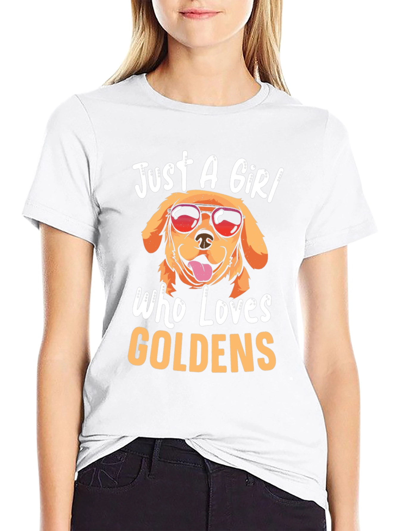 Just a Girl Who Loves Goldens T-Shirt