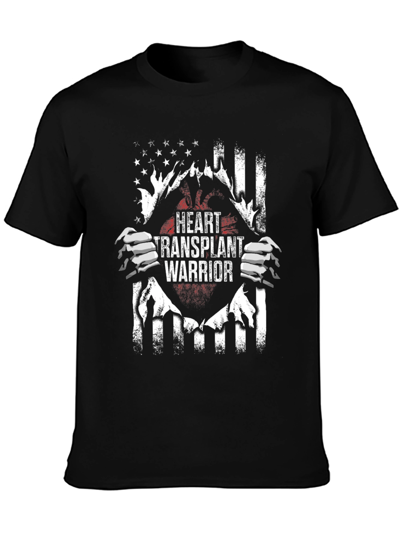 Heart Transplant Warrior Flag T-Shirt