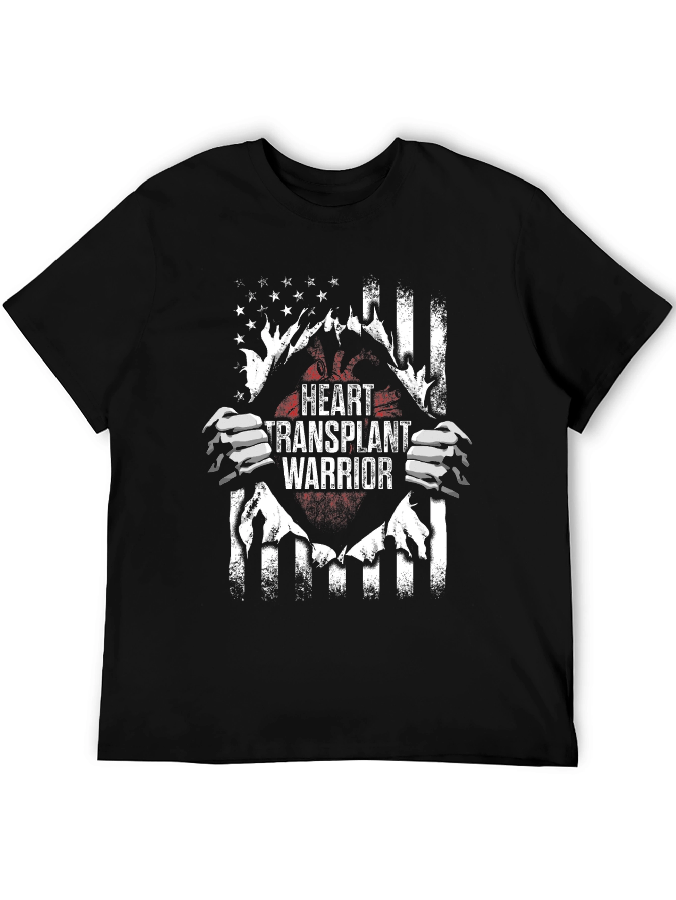 Heart Transplant Warrior Flag T-Shirt