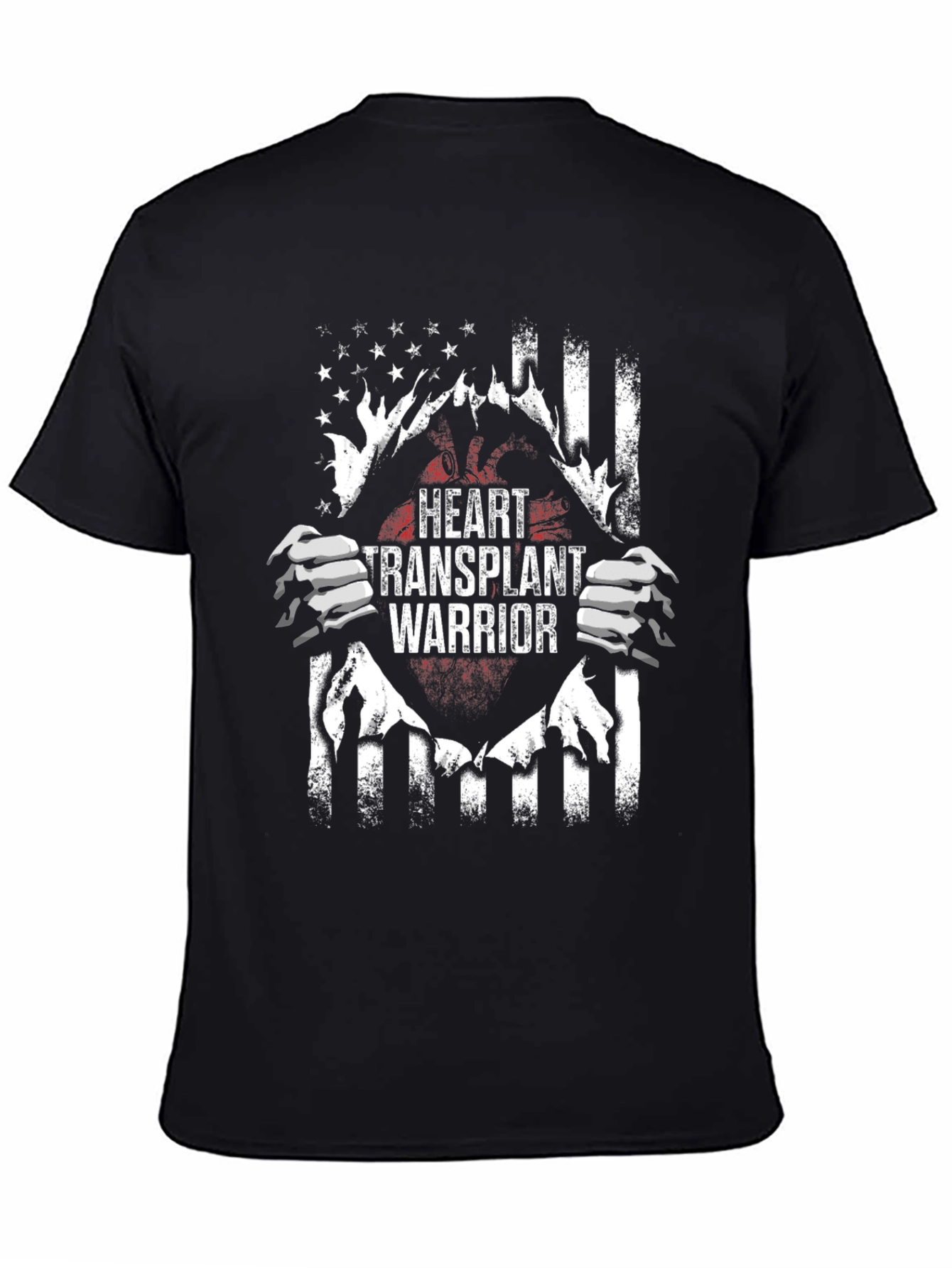 Heart Transplant Warrior Flag T-Shirt