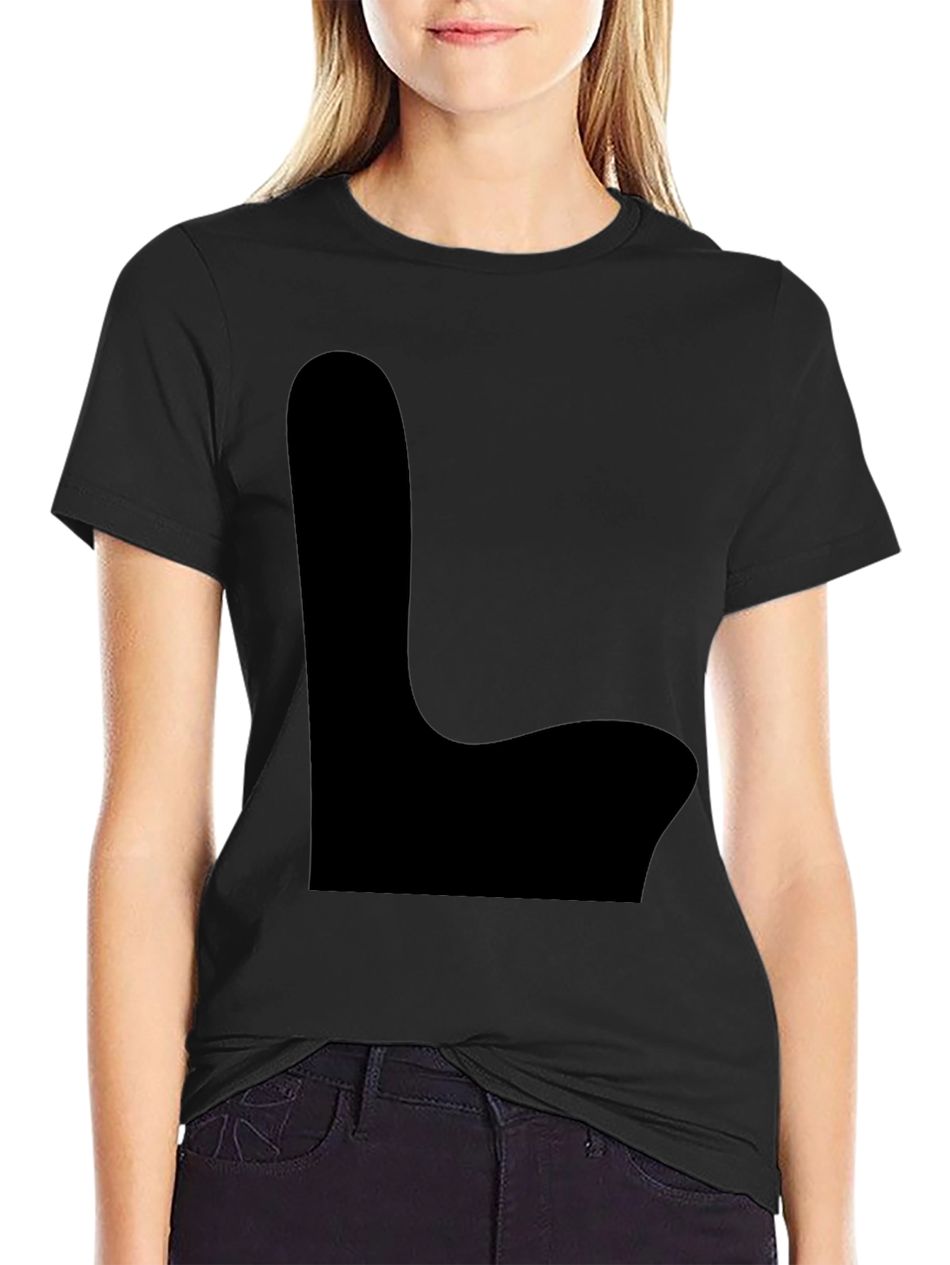 Mens Black Crew Neck T-Shirt