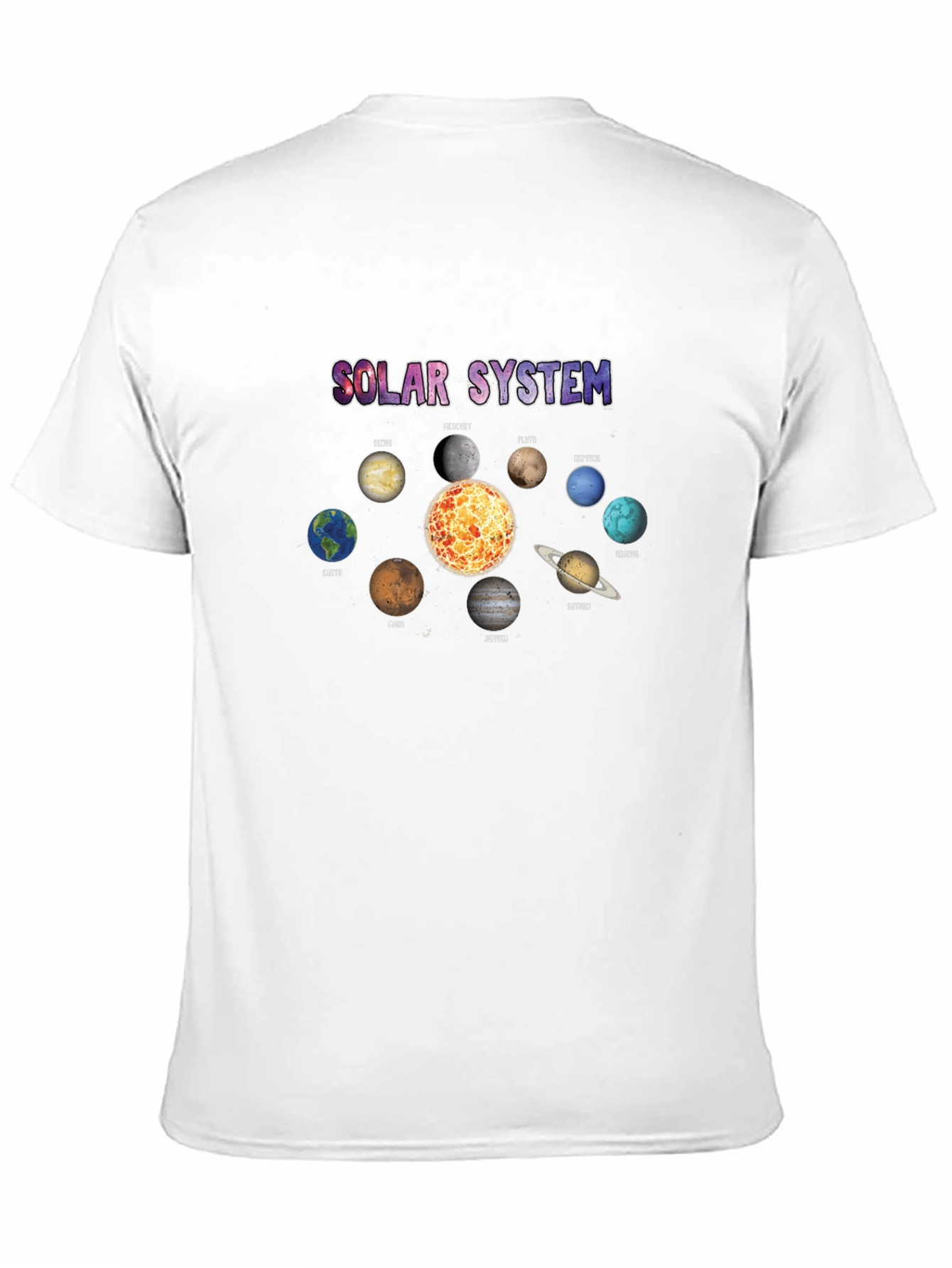Solar System Graphic Black T-Shirt