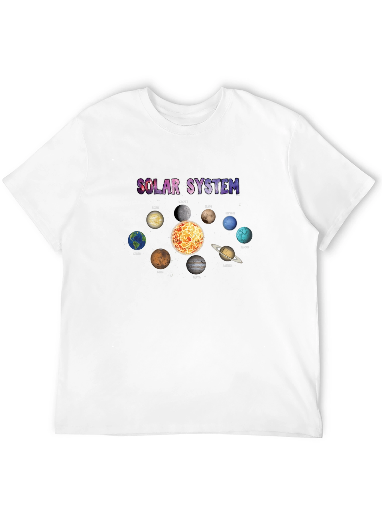 Solar System Graphic Black T-Shirt