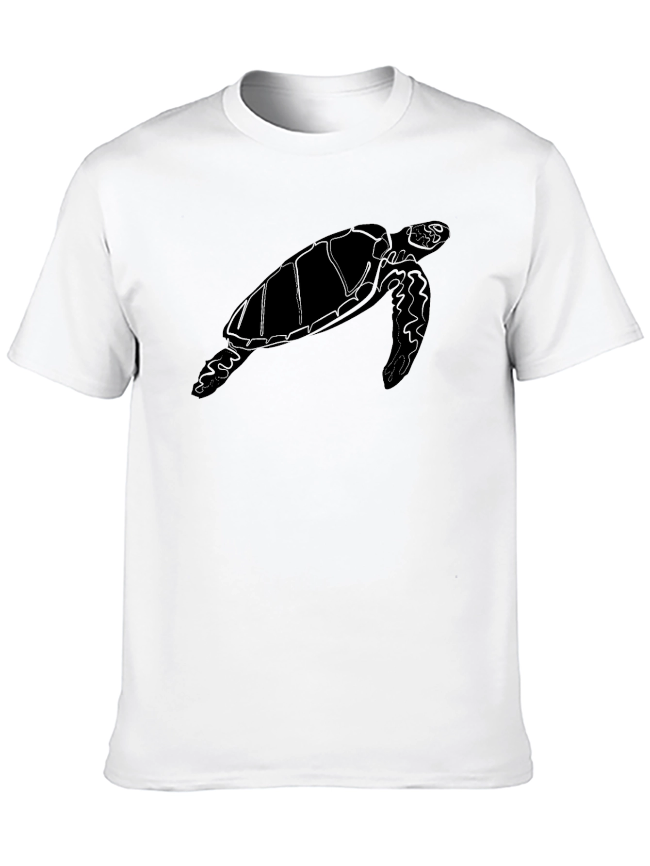 Sea Turtle Graphic T-Shirt - Black Cotton Tee