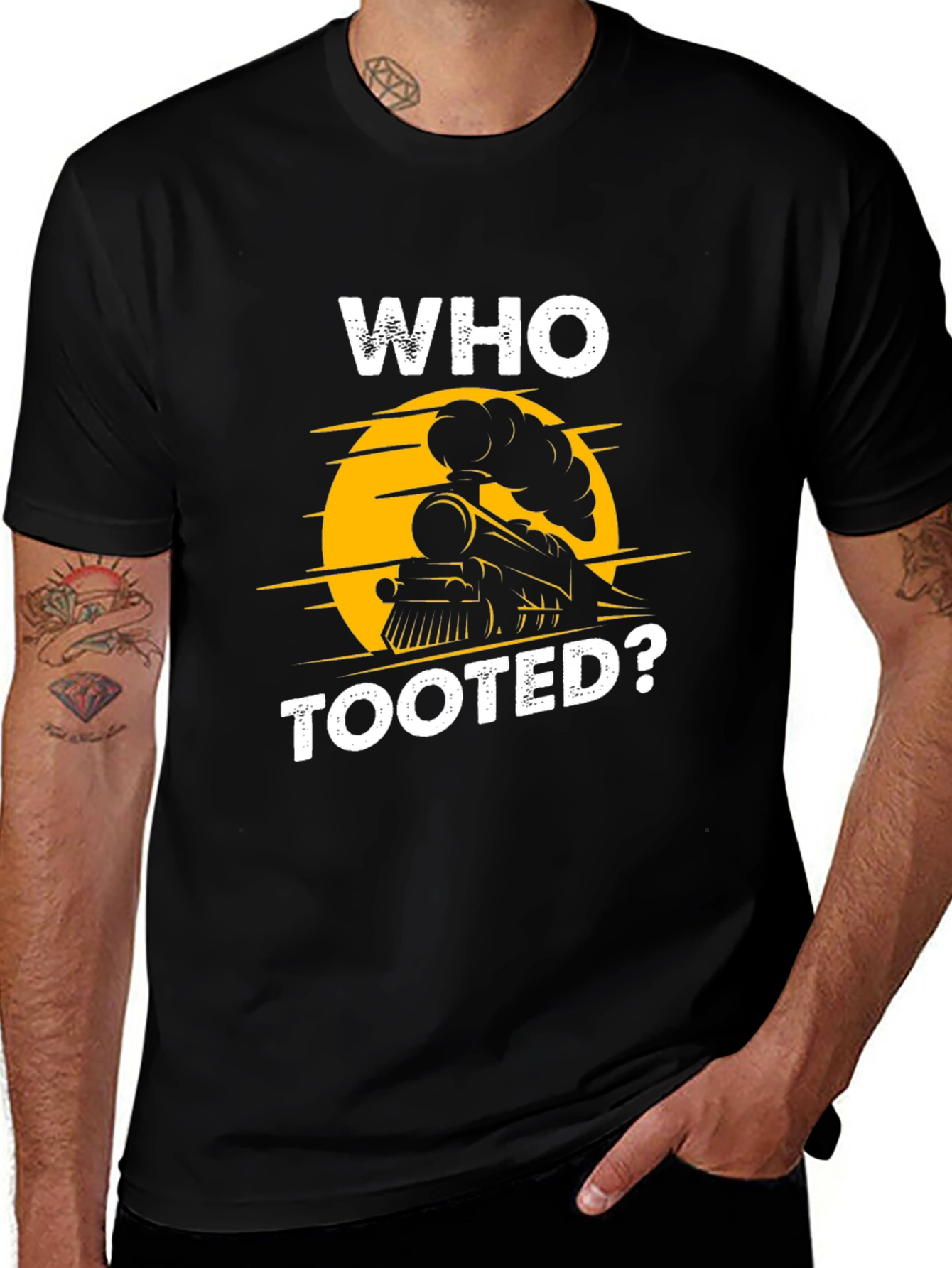 Who Tooted? Train Graphic T-Shirt