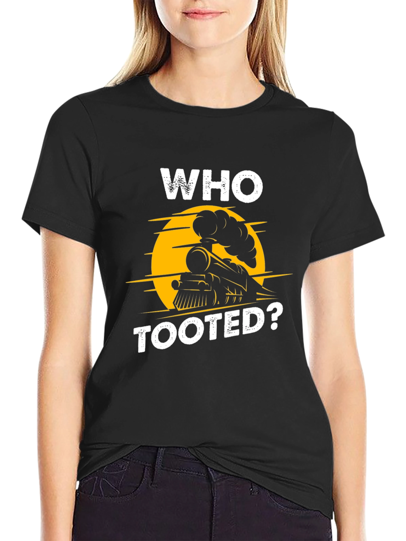 Who Tooted? Train Graphic T-Shirt