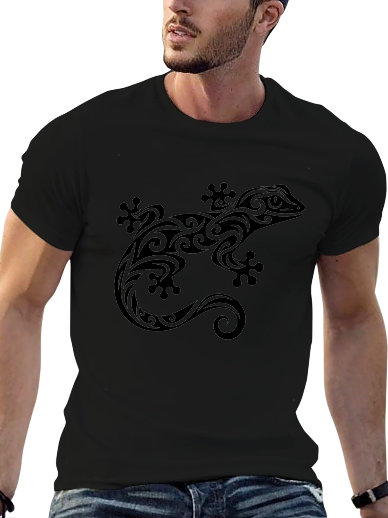 Tribal Lizard Graphic T-Shirt