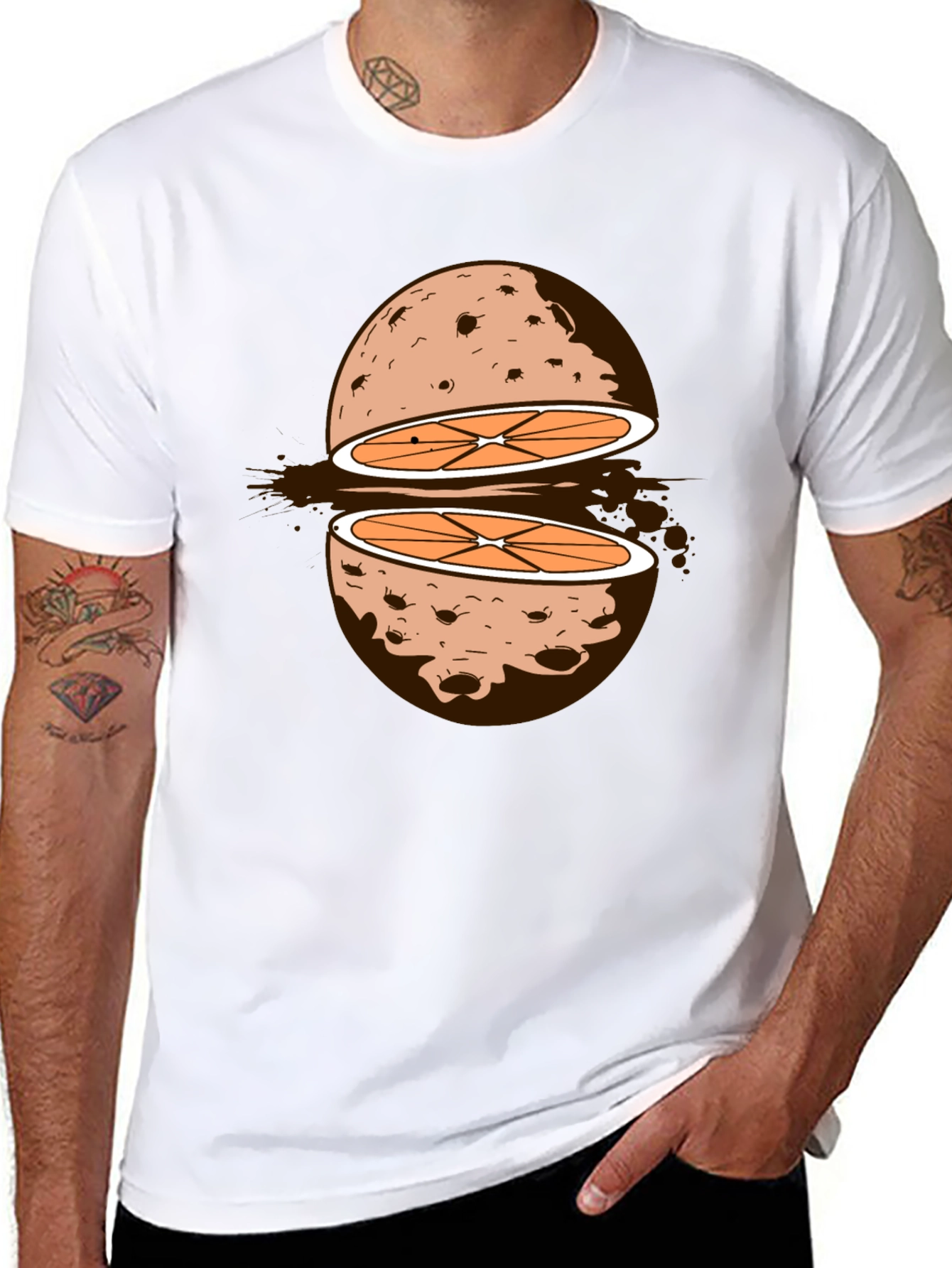 Sliced Orange Moon Graphic Tee