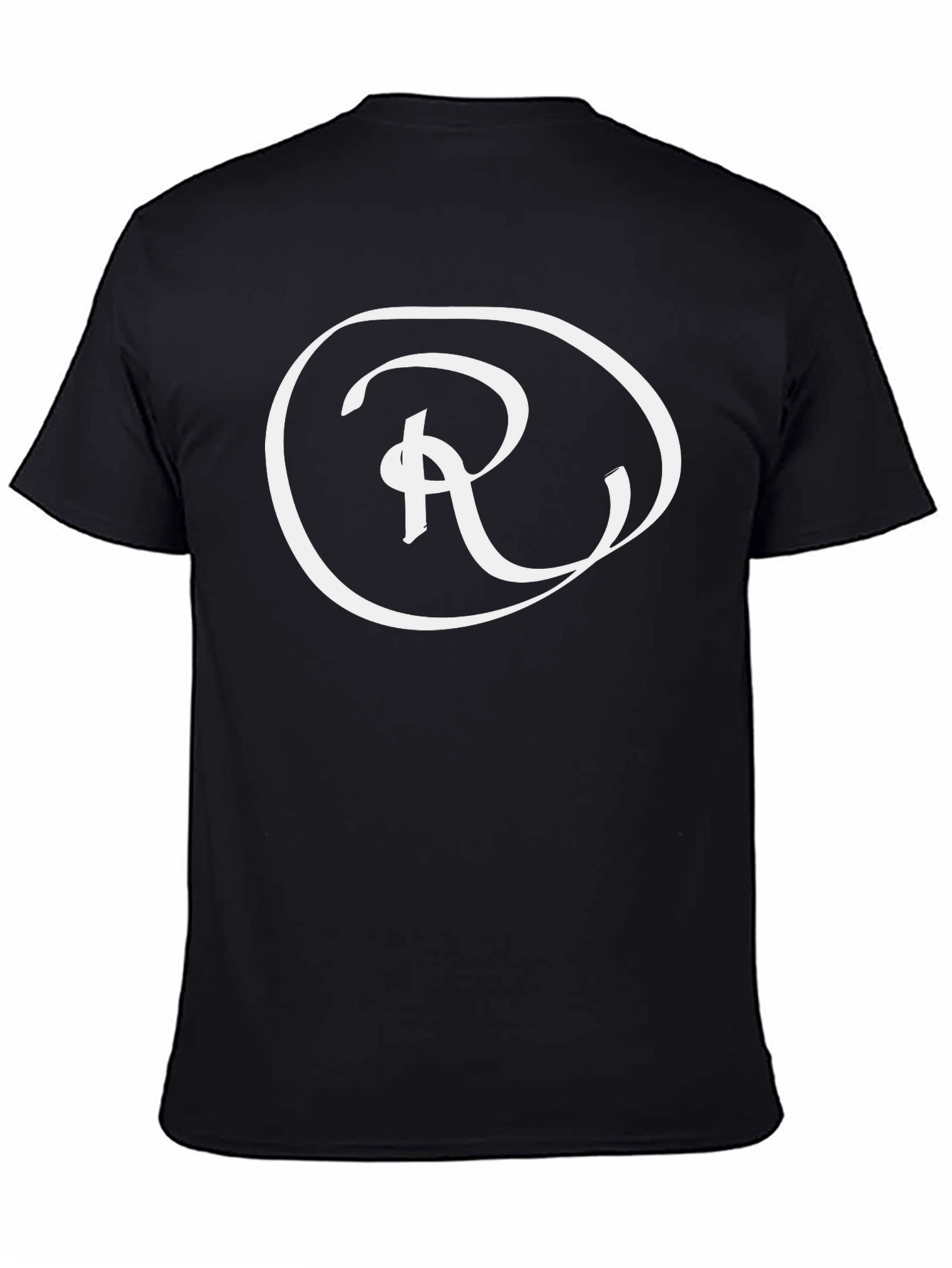 Stylish Black Tee with White R Logo