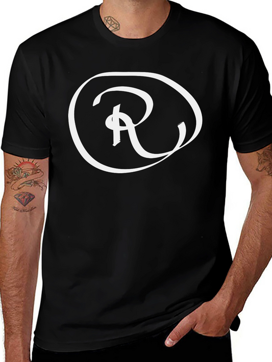 Stylish Black Tee with White R Logo
