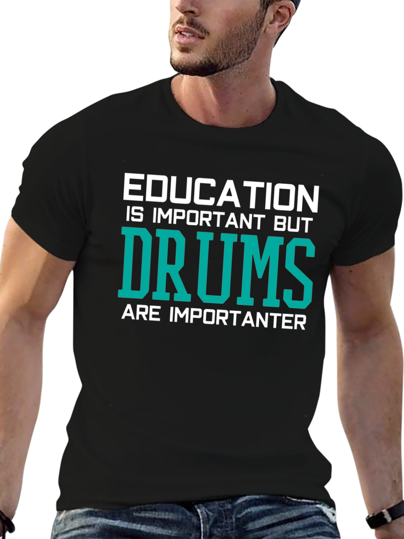 Education vs. Drums Graphic Tee