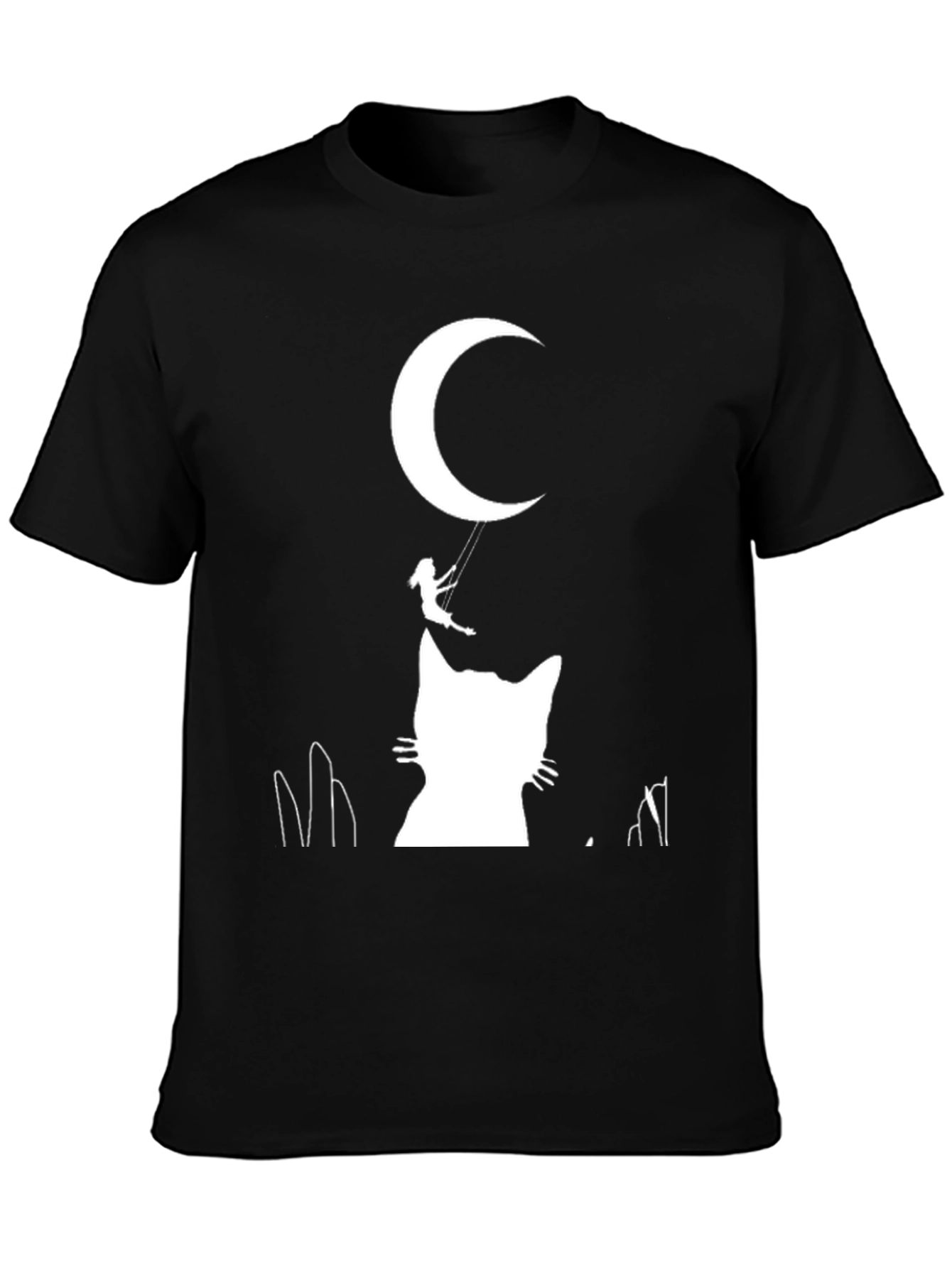 Moonlit Cat Silhouette T-Shirt