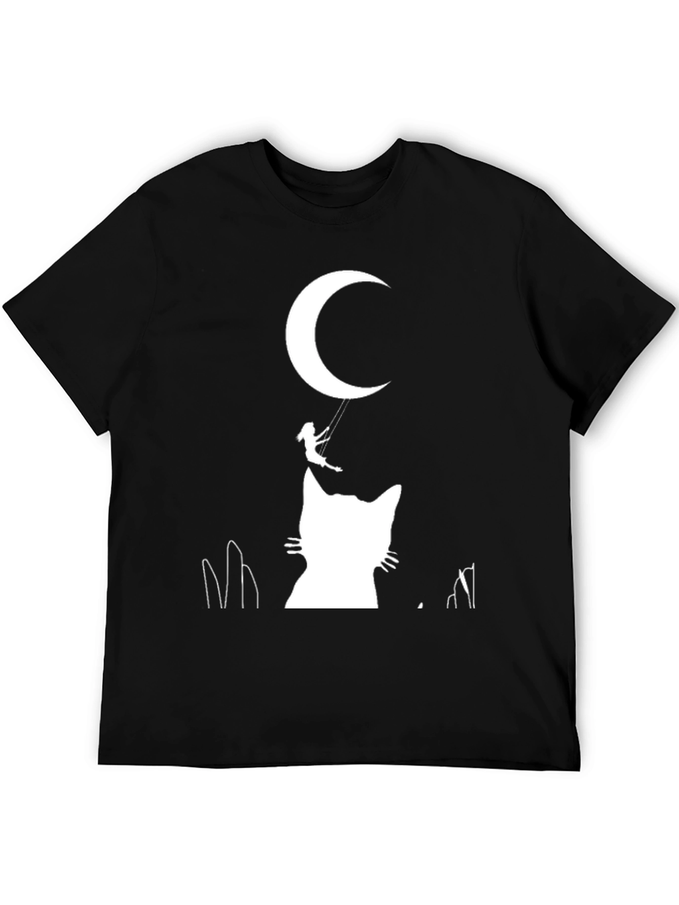 Moonlit Cat Silhouette T-Shirt