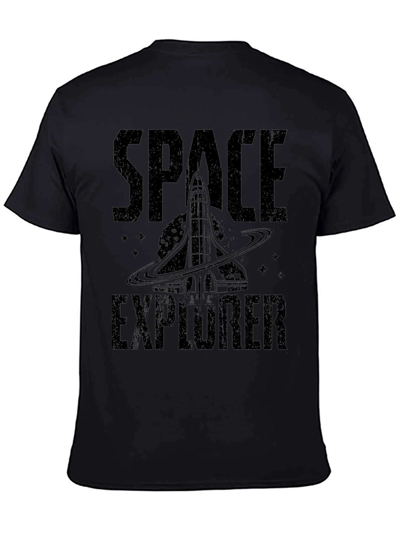 Space Explorer Graphic T-Shirt - Black