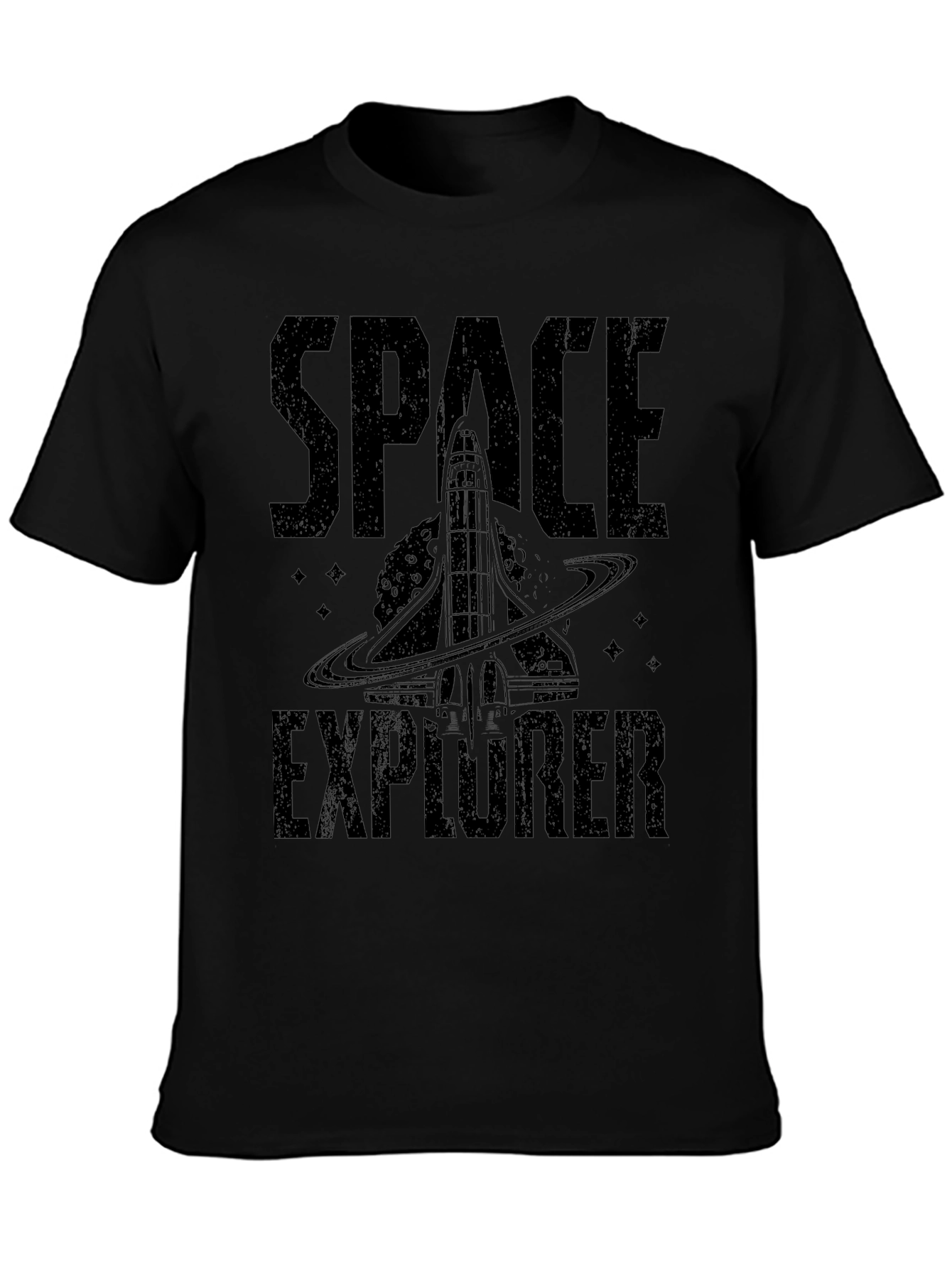 Space Explorer Graphic T-Shirt - Black