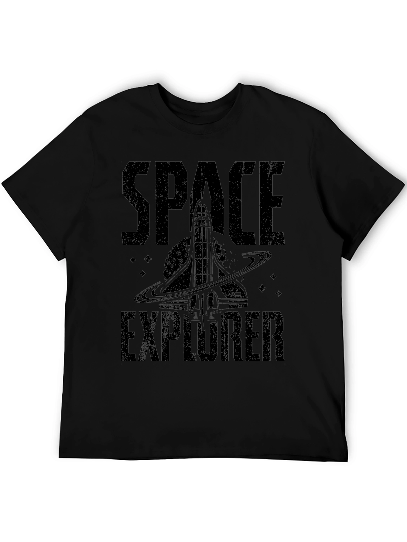 Space Explorer Graphic T-Shirt - Black