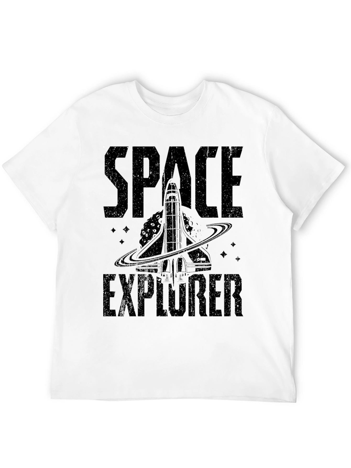 Space Explorer Graphic T-Shirt - Black