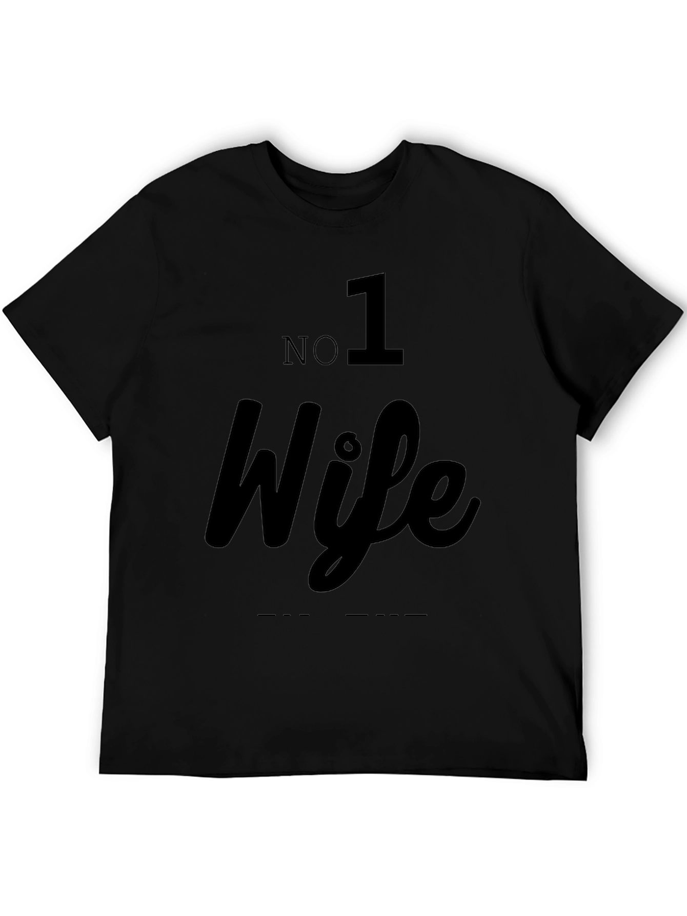 No. 1 Wife Black Graphic Tee - Husband Gift