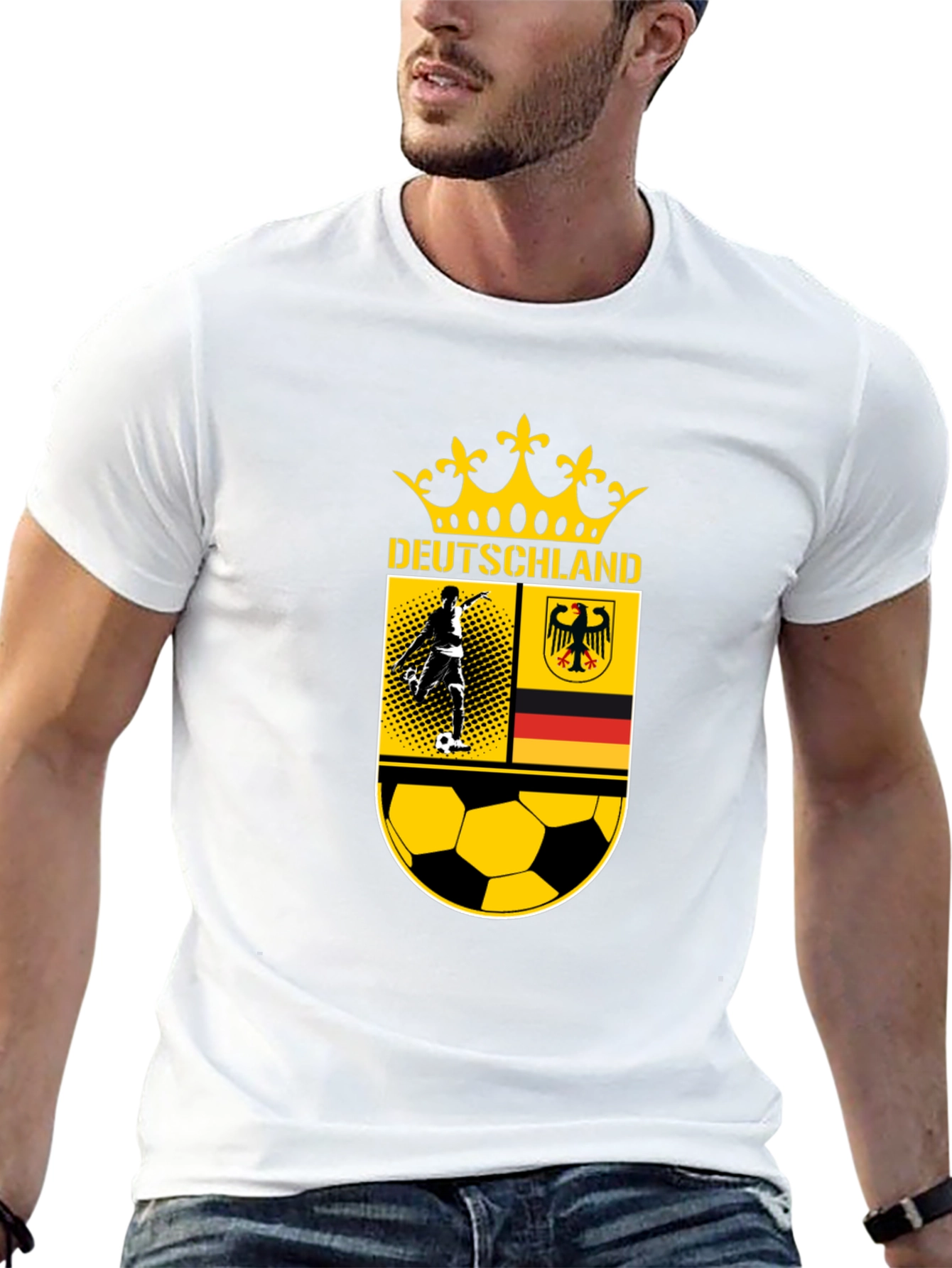 Deutschland Soccer T-Shirt - Black German Football Tee