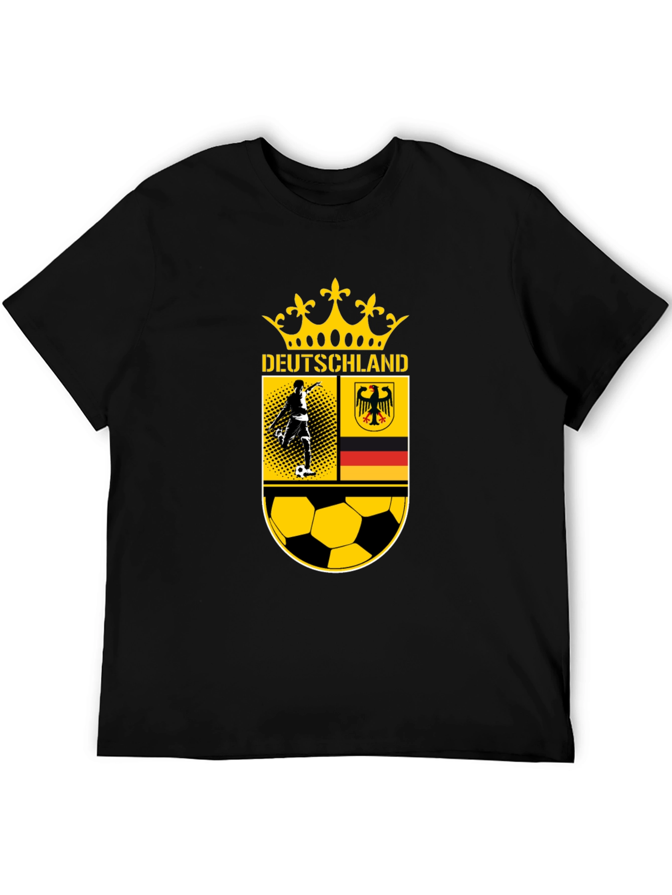 Deutschland Soccer T-Shirt - Black German Football Tee