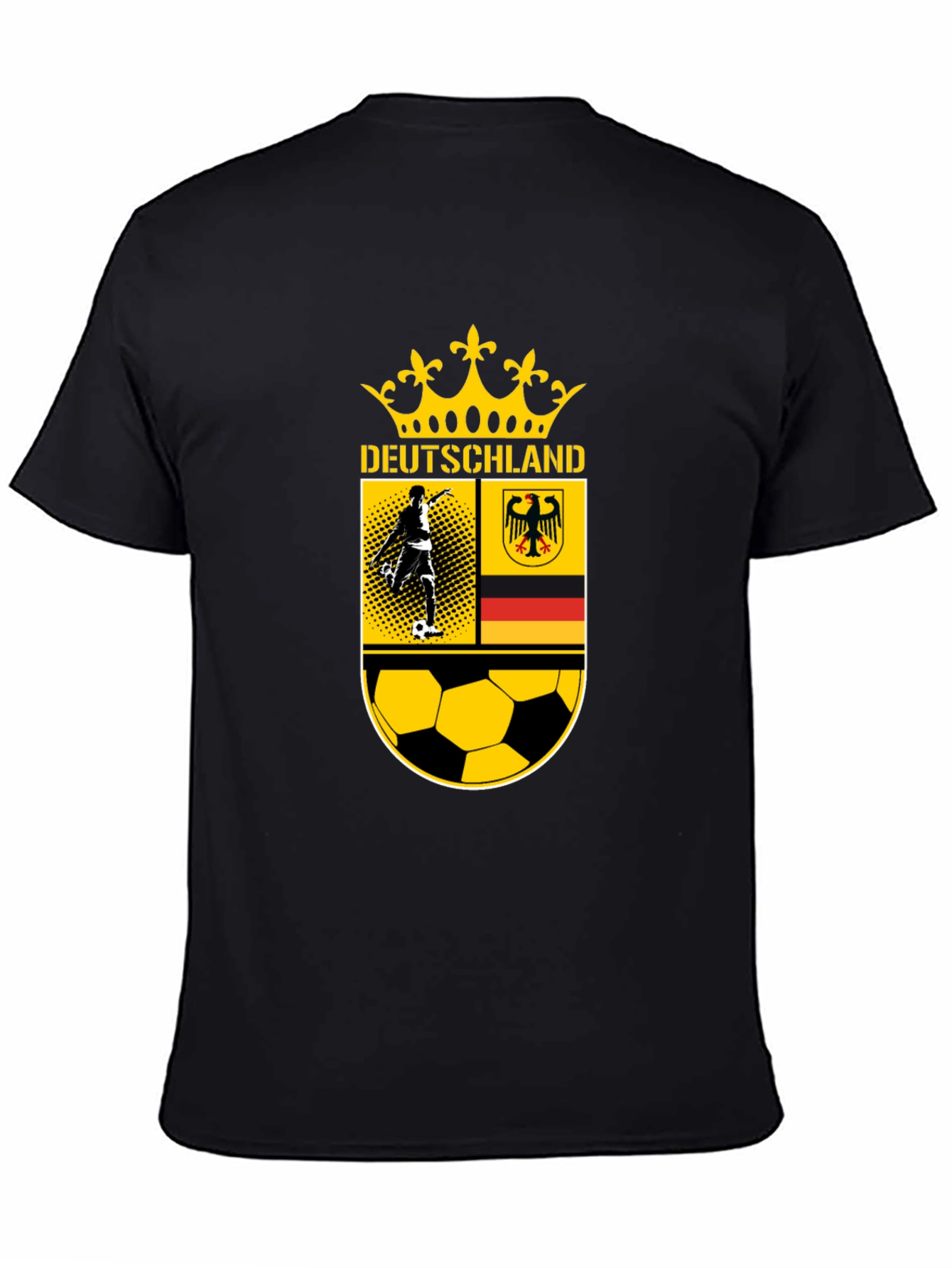 Deutschland Soccer T-Shirt - Black German Football Tee