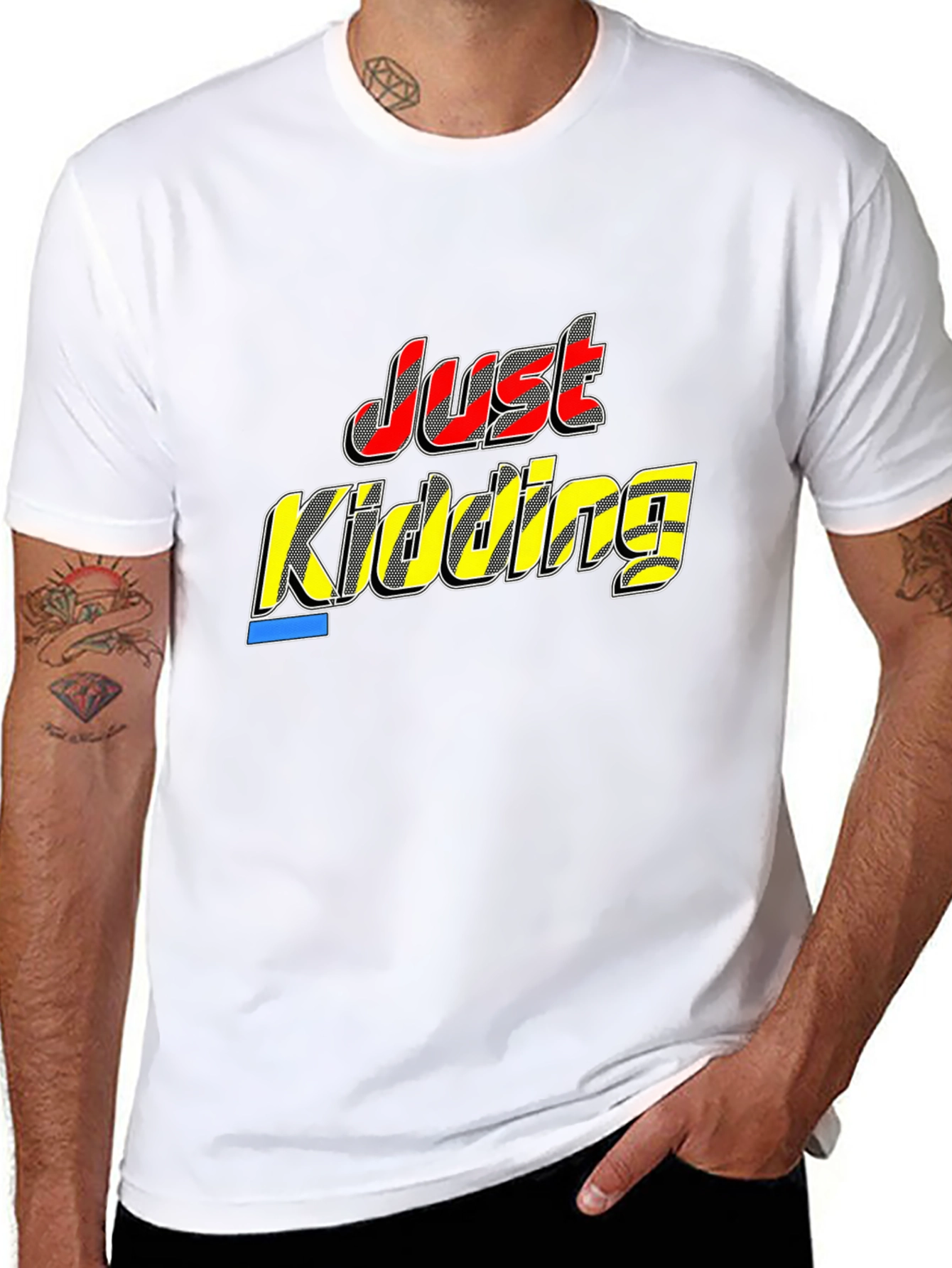 Just Kidding Black T-Shirt