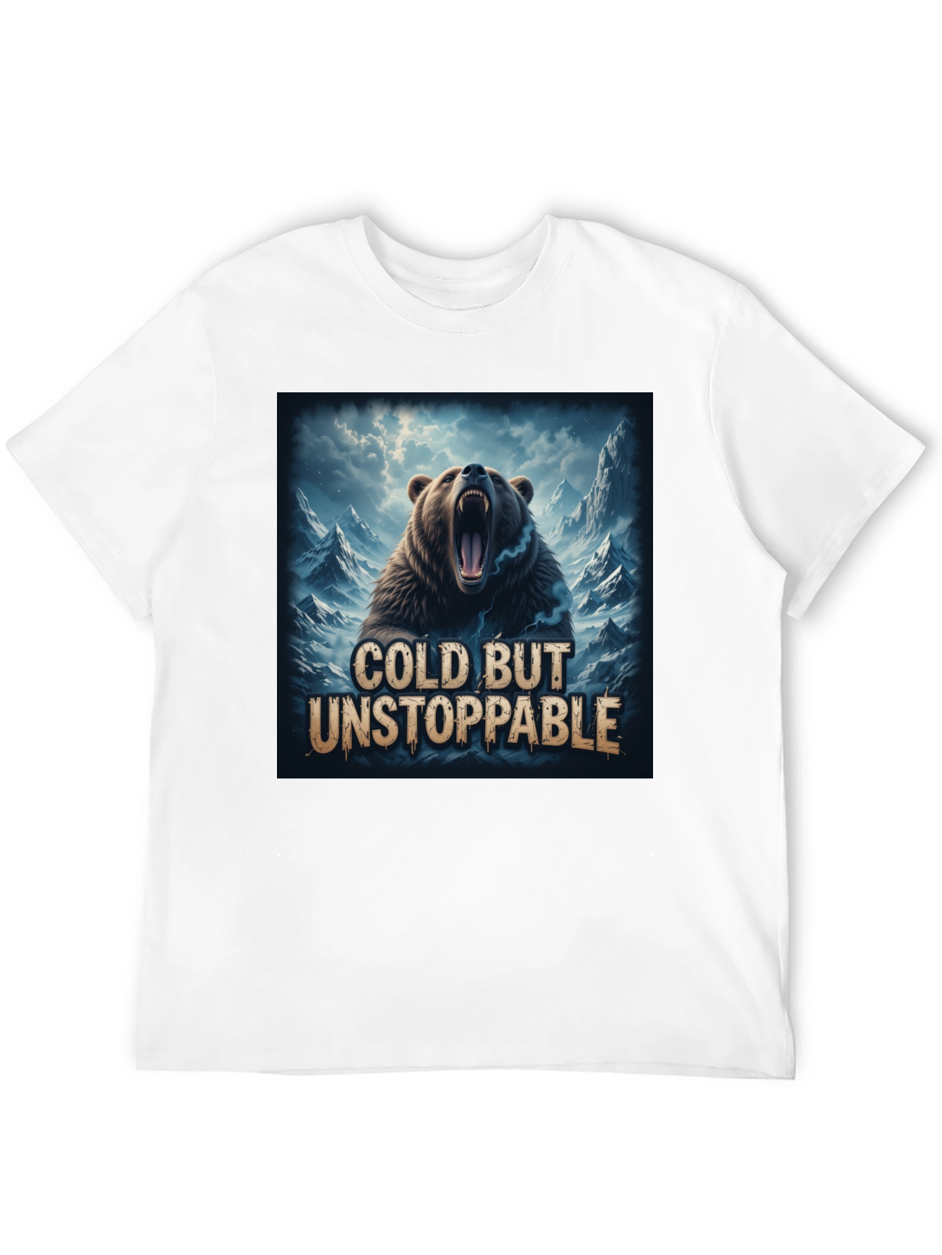 Cold But Unstoppable Bear Graphic T-Shirt