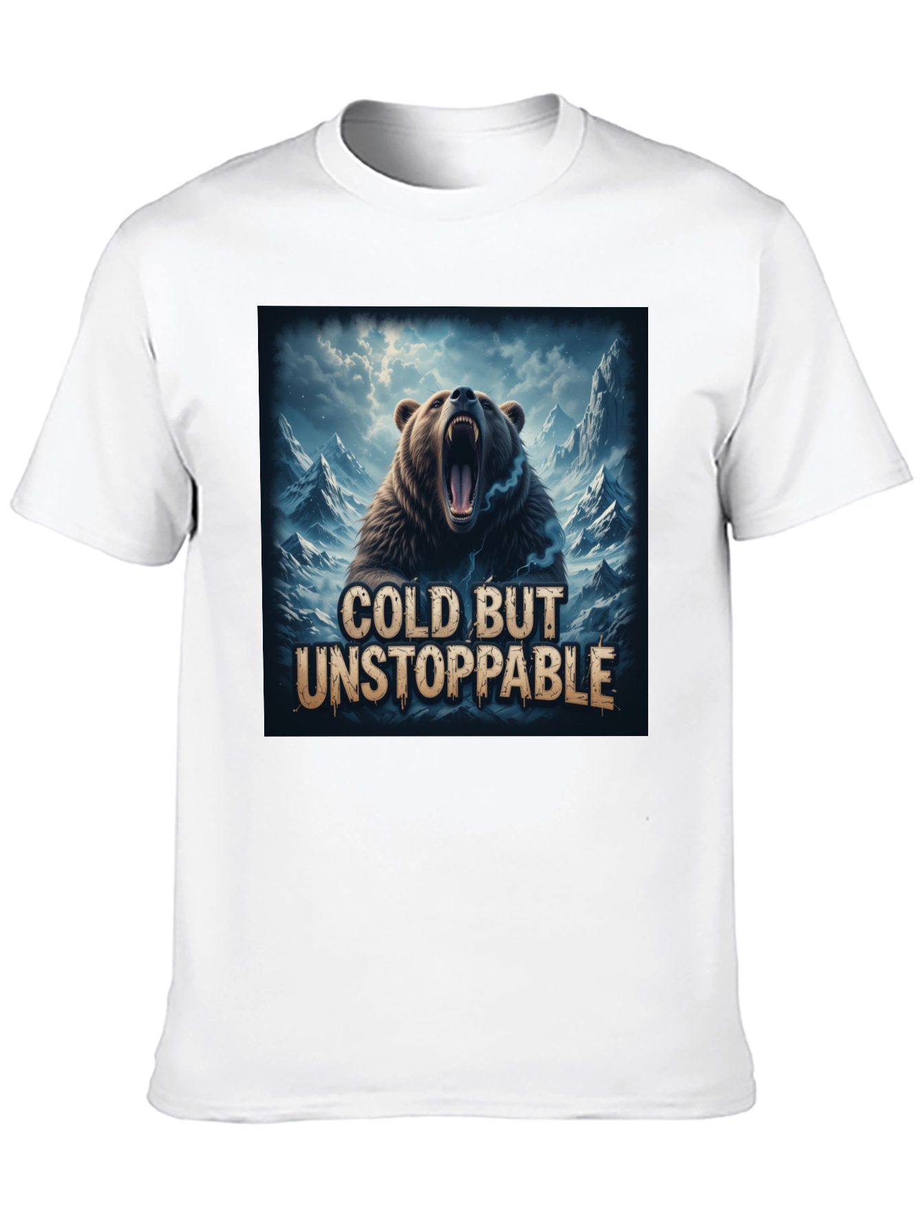 Cold But Unstoppable Bear Graphic T-Shirt