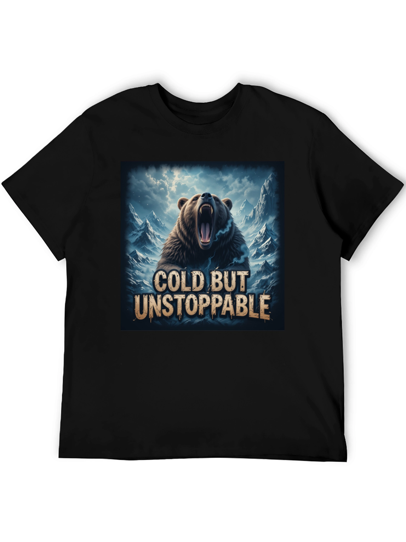 Cold But Unstoppable Bear Graphic T-Shirt